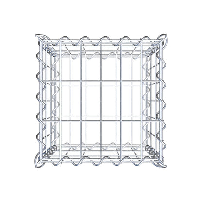 Schanskorf 30 cm x 30 cm x 30 cm (L x H x D), maaswijdte 5 cm x 10 cm, spiraalvormig