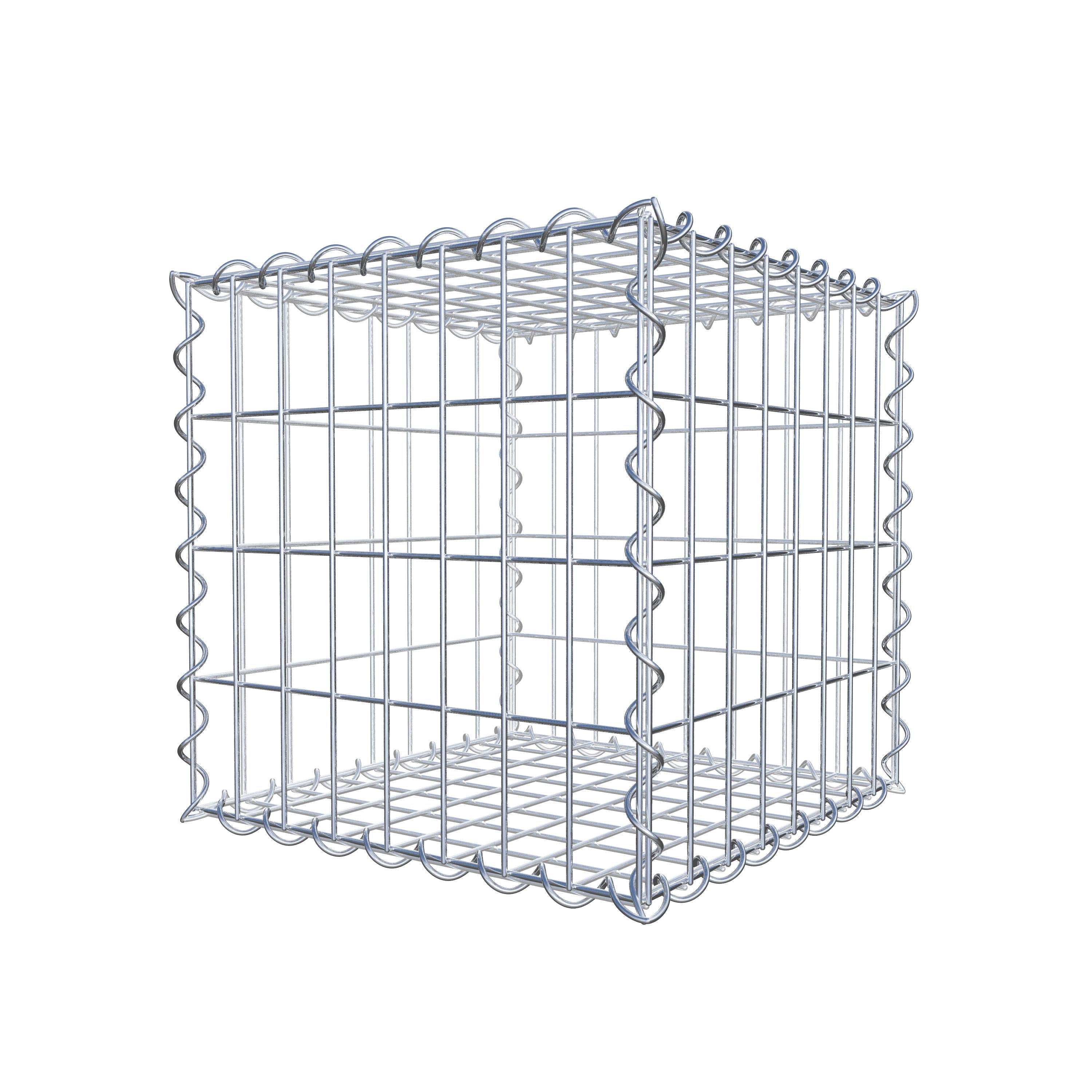 Gabion 40 cm x 40 cm x 40 cm (L x H x P), maille 5 cm x 10 cm, spirale