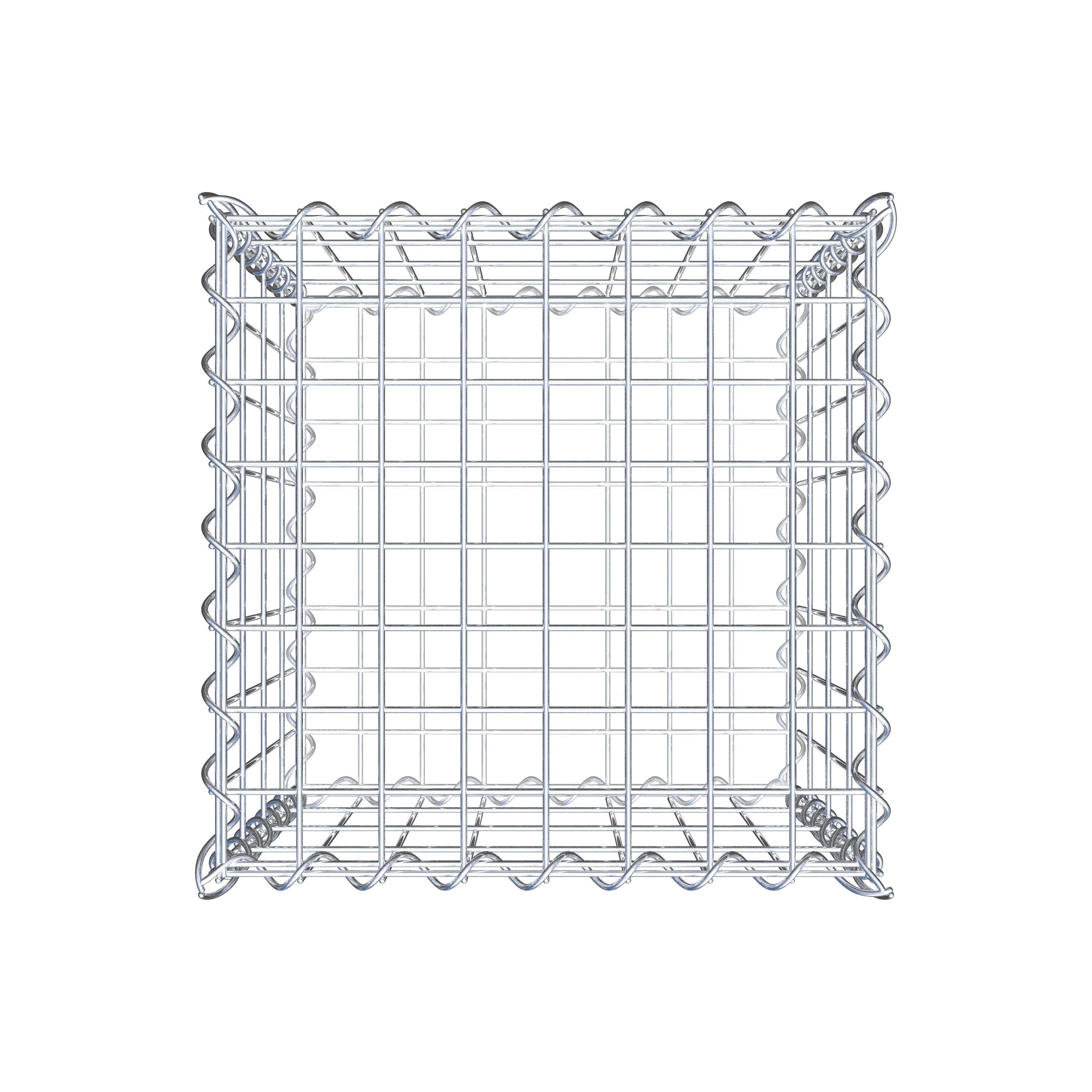 Gabion 40 cm x 40 cm x 40 cm (L x H x P), maille 5 cm x 10 cm, spirale