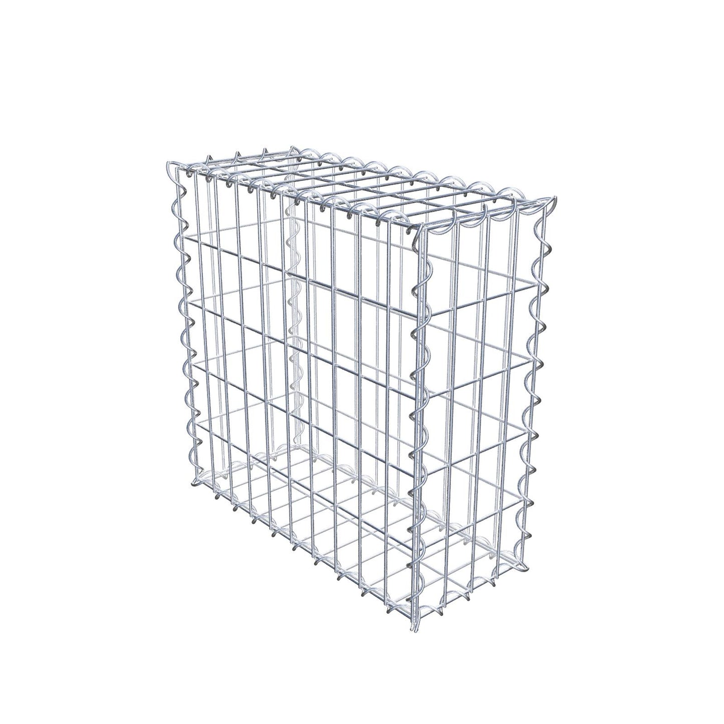 Gabion 50 cm x 50 cm x 20 cm (L x H x D), maskstorlek 5 cm x 10 cm, spiral