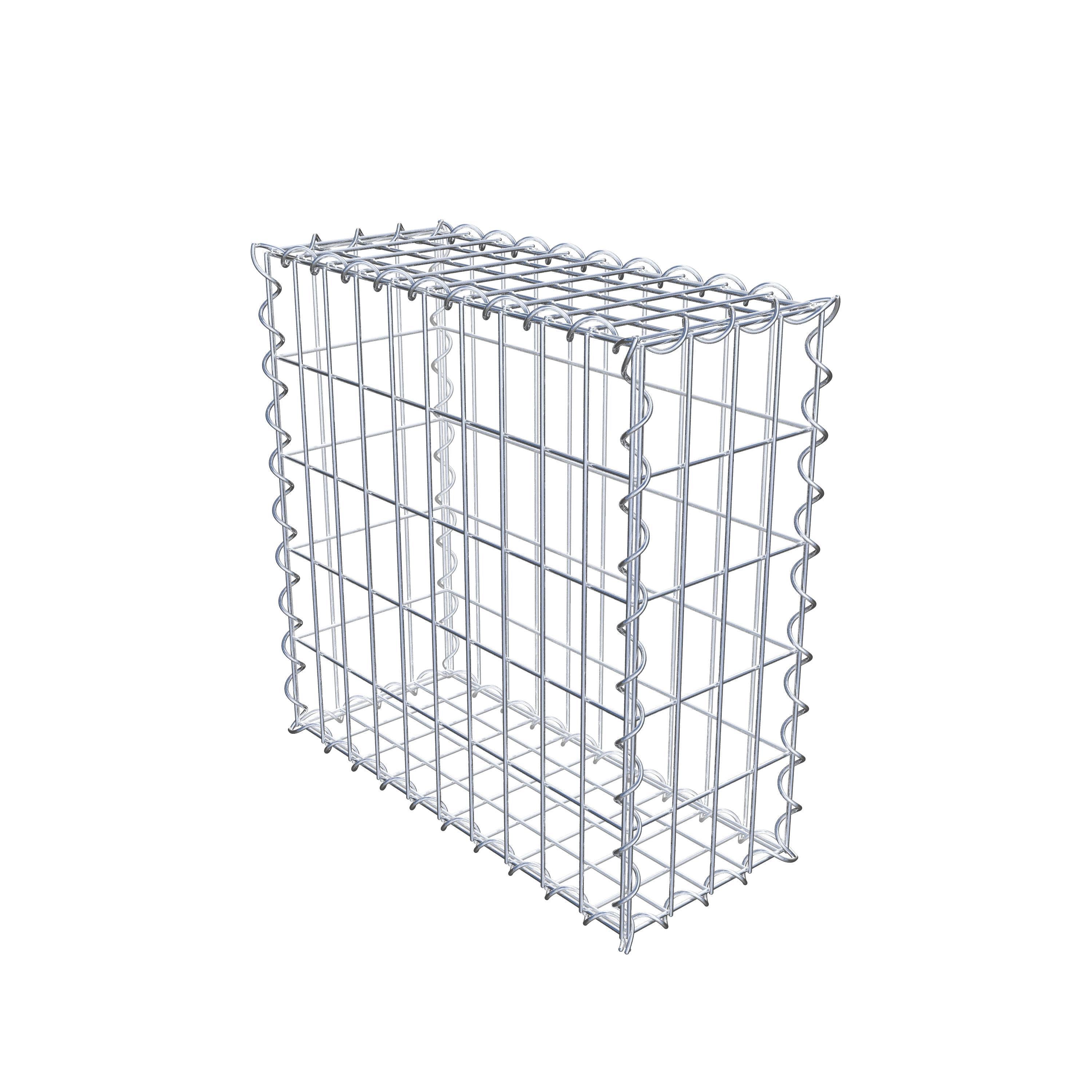 Gabion 50 cm x 50 cm x 20 cm (L x H x P), maille 5 cm x 10 cm, spirale