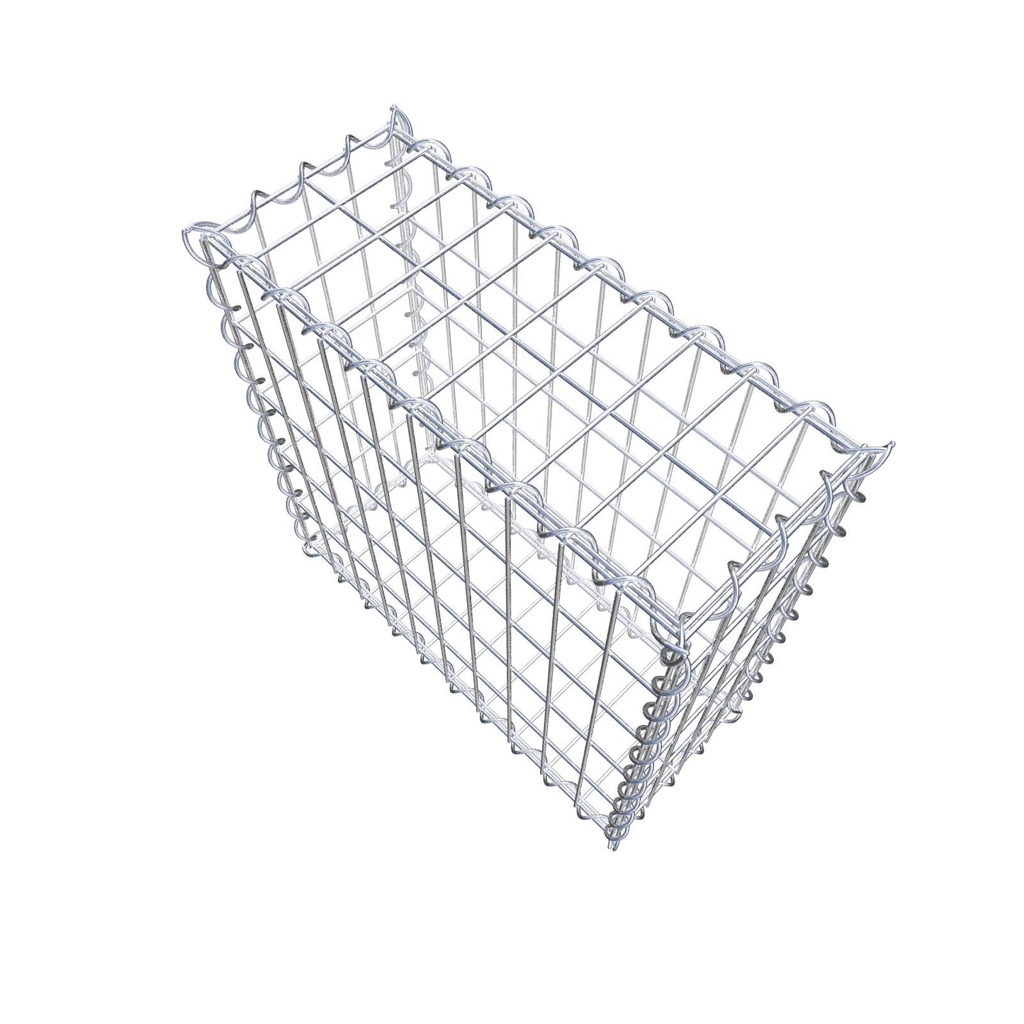 Gabion 50 cm x 50 cm x 20 cm (L x H x D), maskstorlek 5 cm x 10 cm, spiral