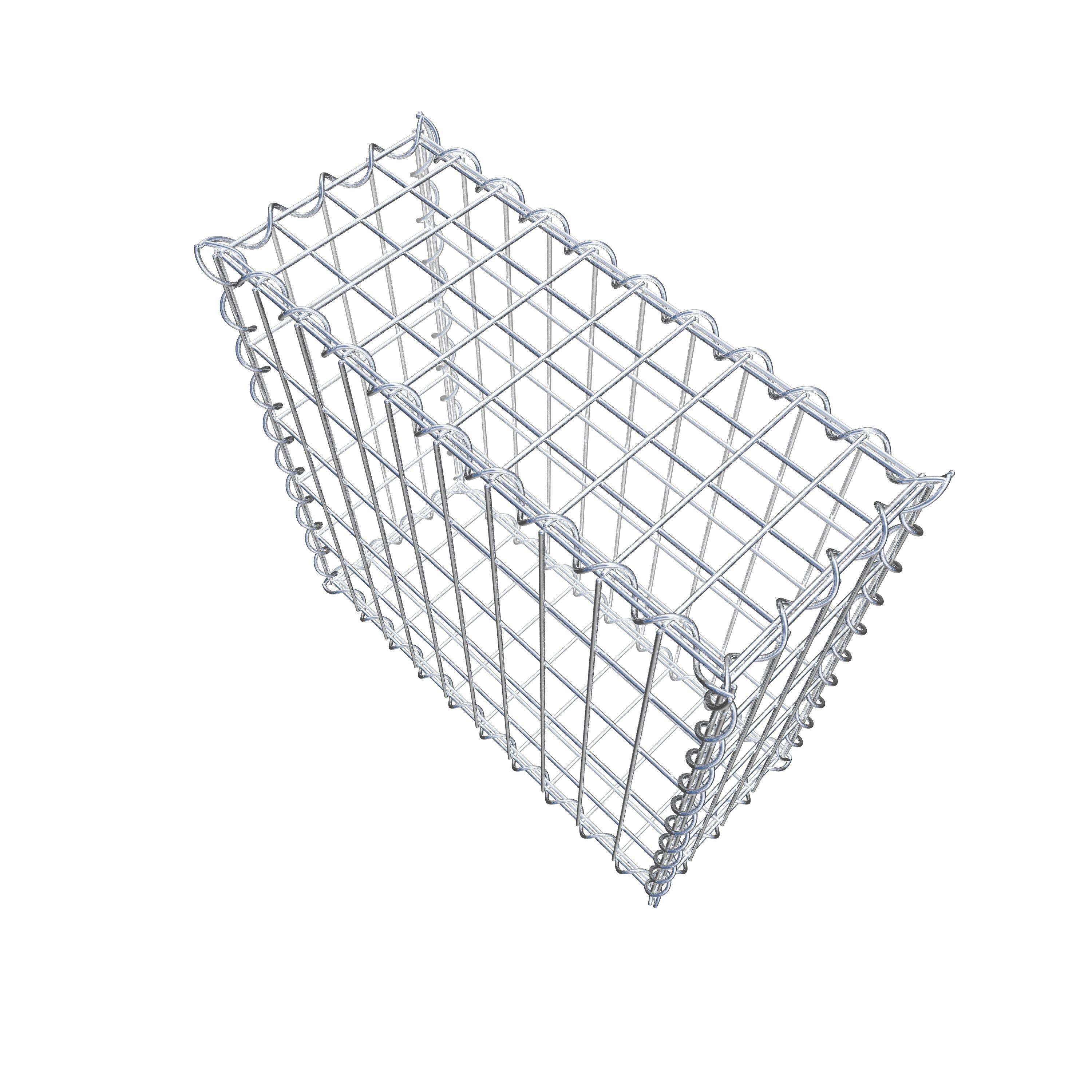 Gabion 50 cm x 50 cm x 20 cm (L x H x P), maille 5 cm x 10 cm, spirale