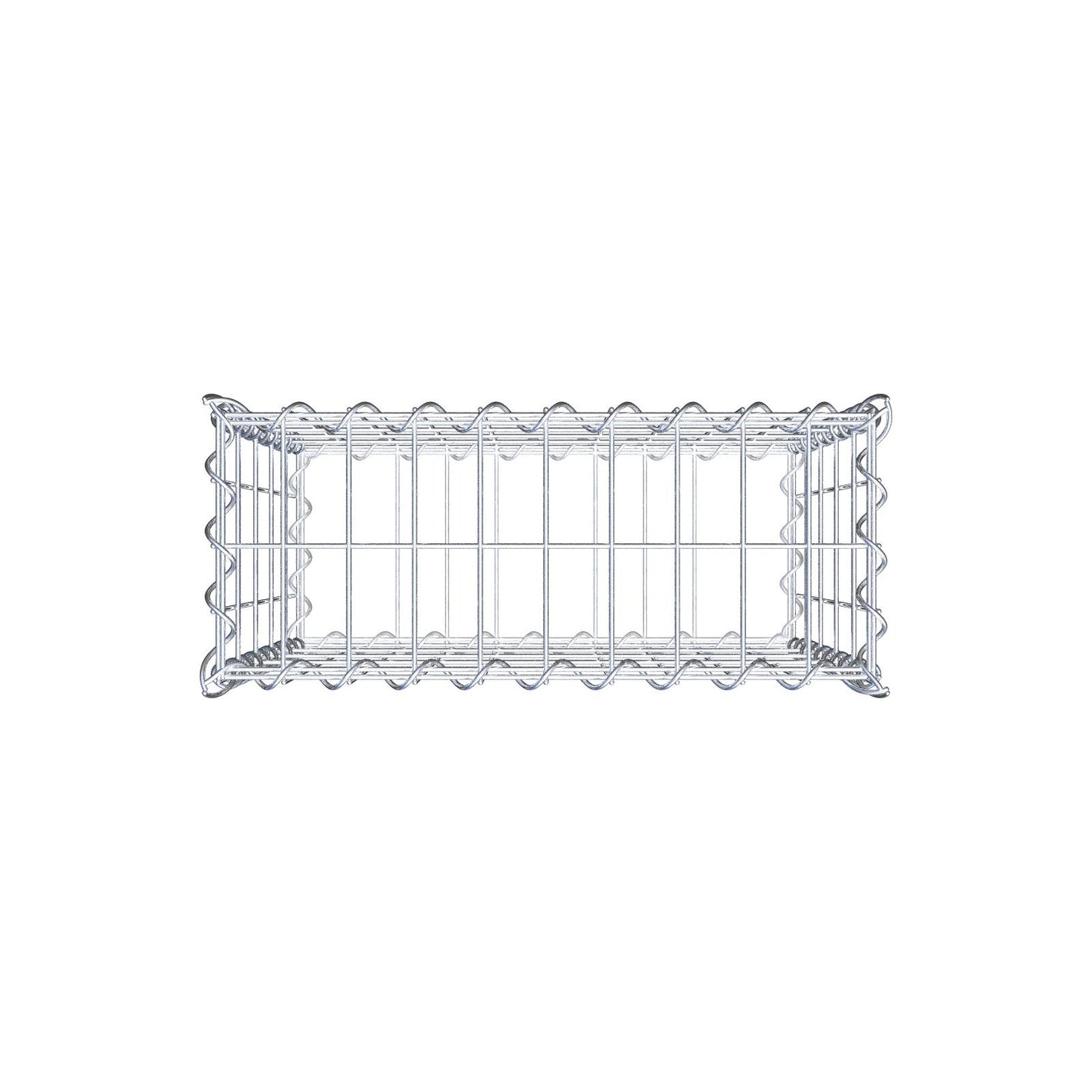 Gabion 50 cm x 50 cm x 20 cm (L x H x D), maskstorlek 5 cm x 10 cm, spiral