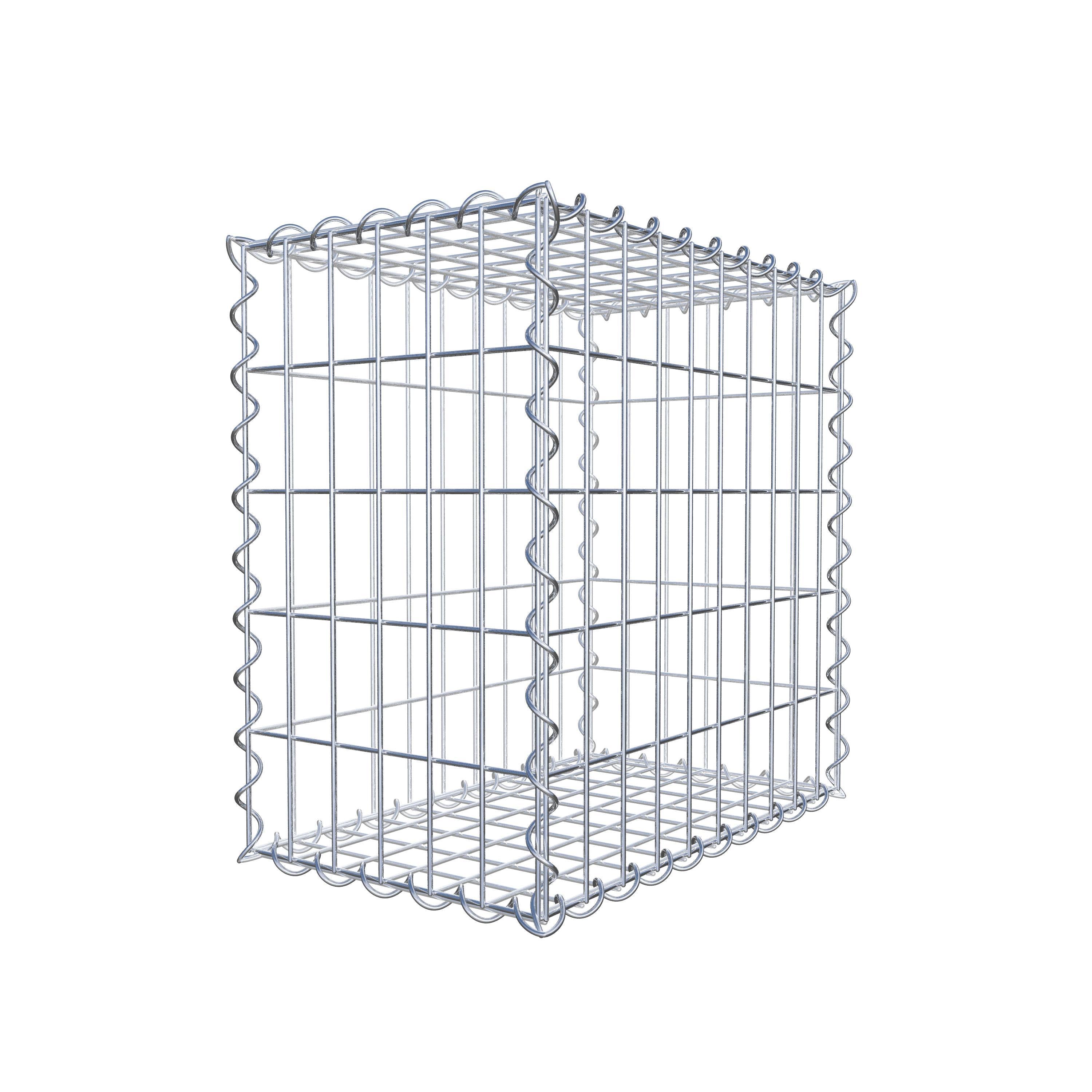 Gabion 50 cm x 50 cm x 30 cm (L x H x P), maille 5 cm x 10 cm, spirale