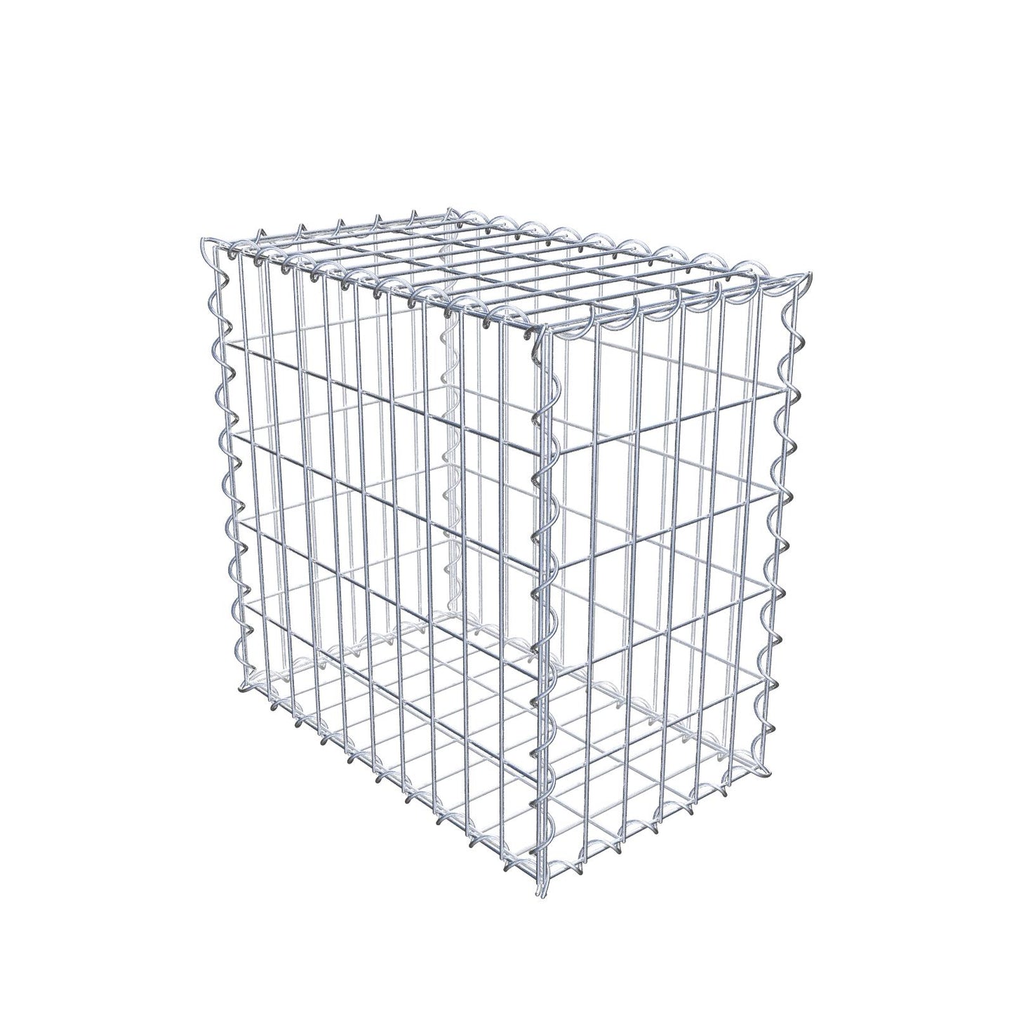 Gabion 50 cm x 50 cm x 30 cm (L x H x D), maskestørrelse 5 cm x 10 cm, spiral