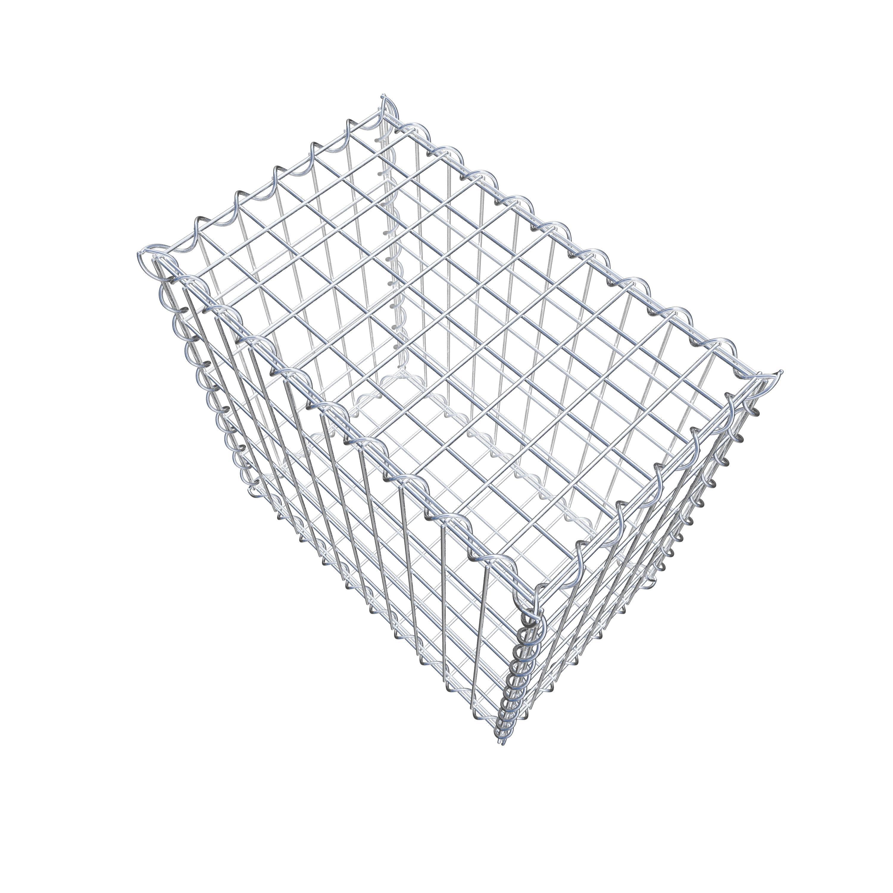 Gabion 50 cm x 50 cm x 30 cm (L x H x P), maille 5 cm x 10 cm, spirale