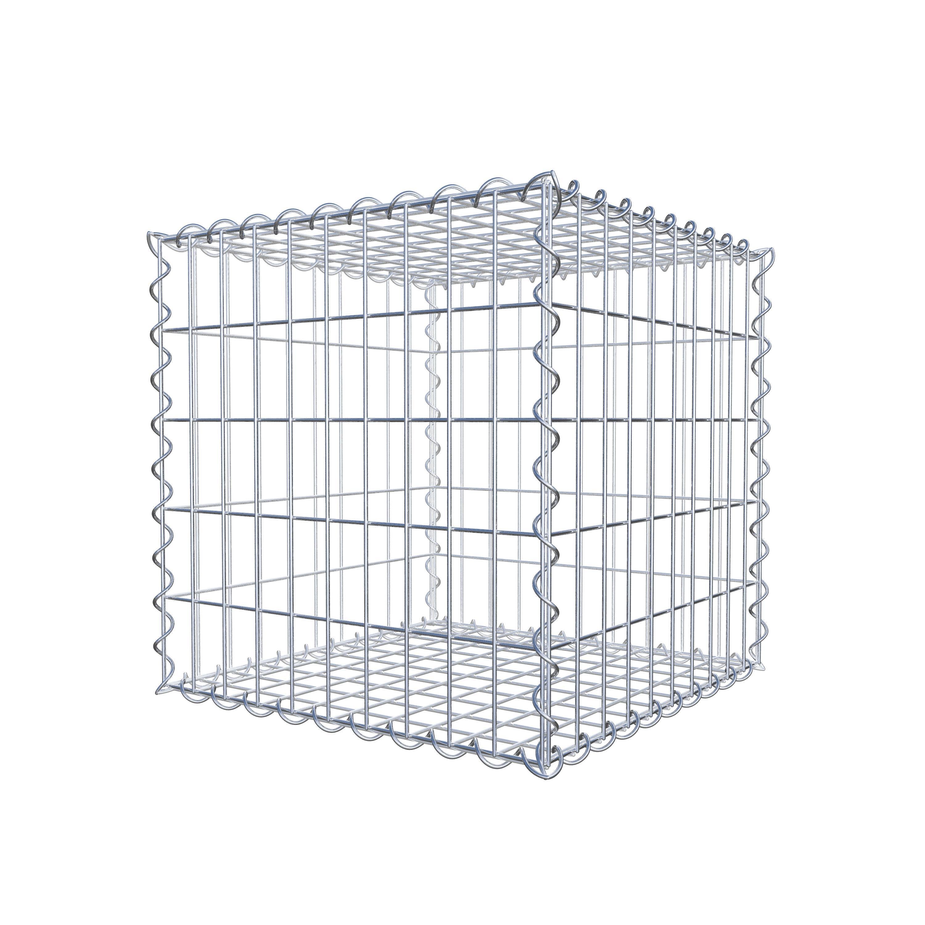 Gabion 50 cm x 50 cm x 50 cm (L x H x P), maille 5 cm x 10 cm, spirale