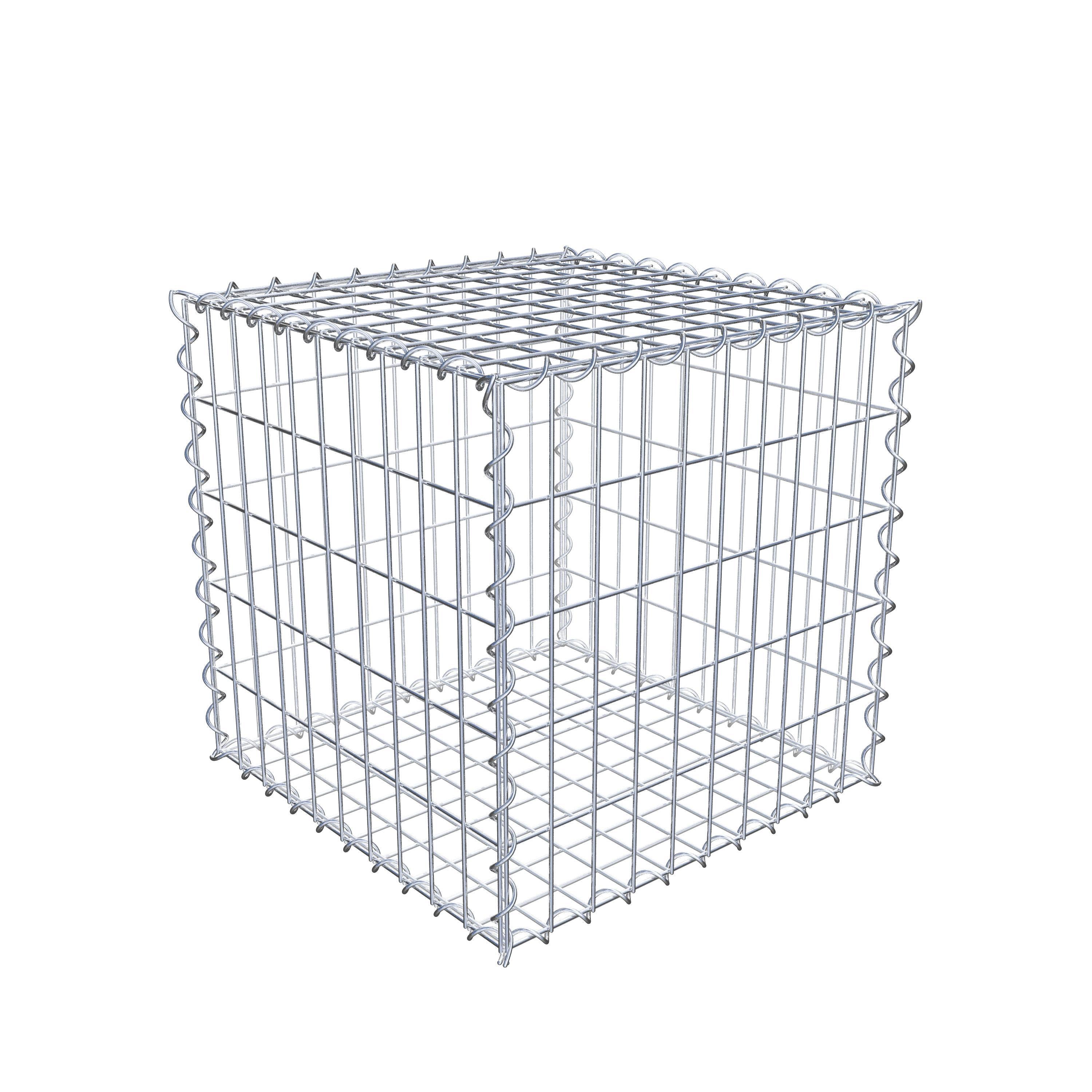 Gabion 50 cm x 50 cm x 50 cm (L x H x P), maille 5 cm x 10 cm, spirale