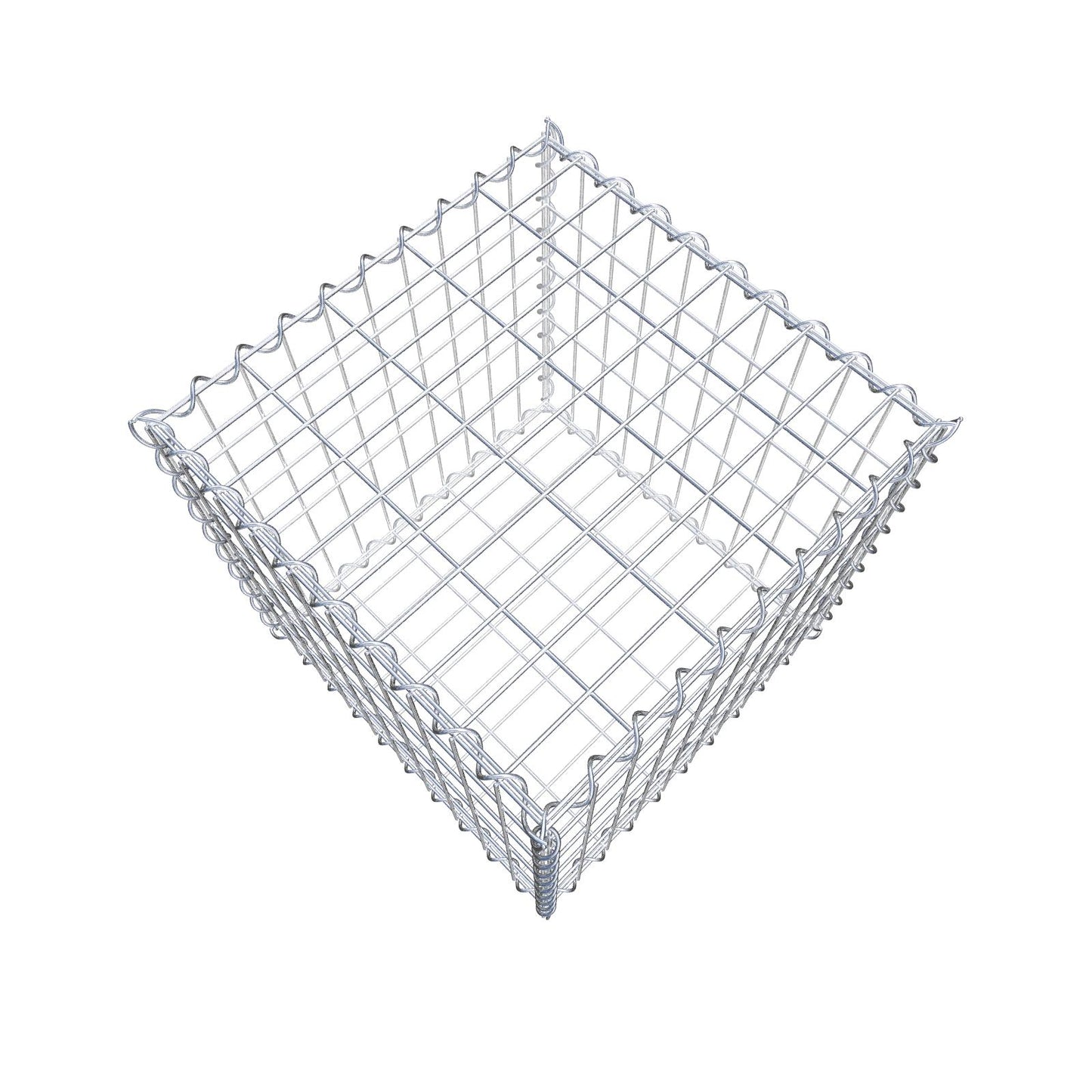 Gabion 50 cm x 50 cm x 50 cm (L x H x D), mesh size 5 cm x 10 cm, spiral