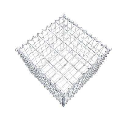 Gabion 50 cm x 50 cm x 50 cm (L x H x D), mesh size 5 cm x 10 cm, spiral