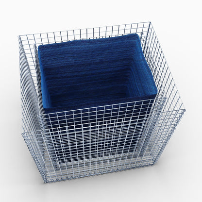 Letto rialzato rettangolare 100 cm x 80 cm x 100 cm (L x H x P), dimensione della rete 5 x 5 cm, spessore della parete 10 cm