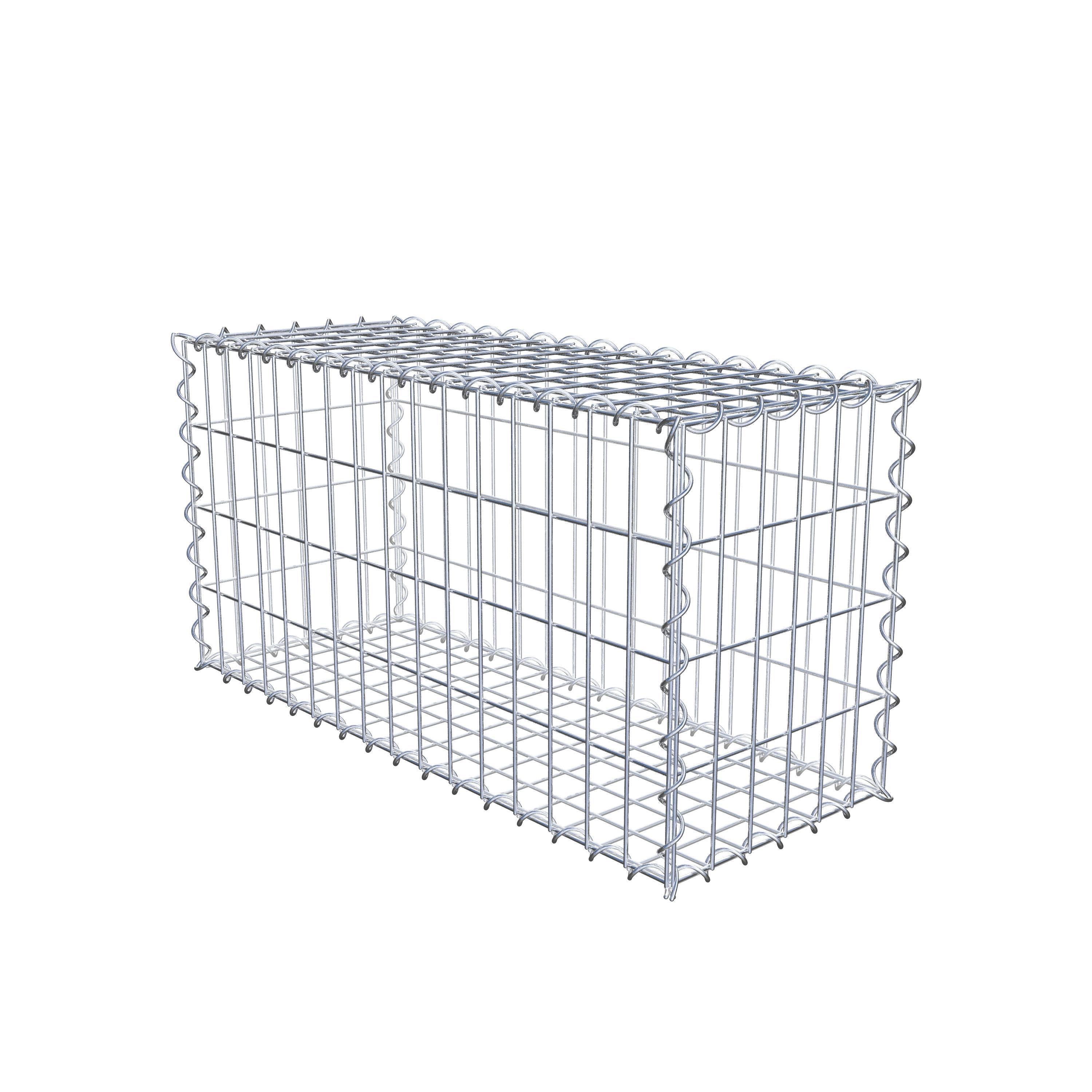 Gabion 80 cm x 40 cm x 30 cm (L x H x P), maille 5 cm x 10 cm, spirale