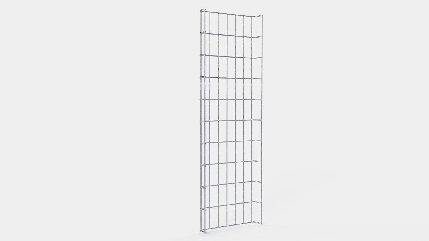 Chemin de câbles longueur 29 cm, profondeur 5 cm, mailles 5 x 10 cm