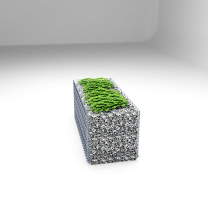 Canteiro quadrado elevado 100 cm x 40 cm x 40 cm (C x A x P), tamanho da malha 5 x 5 cm, espessura da parede 10 cm