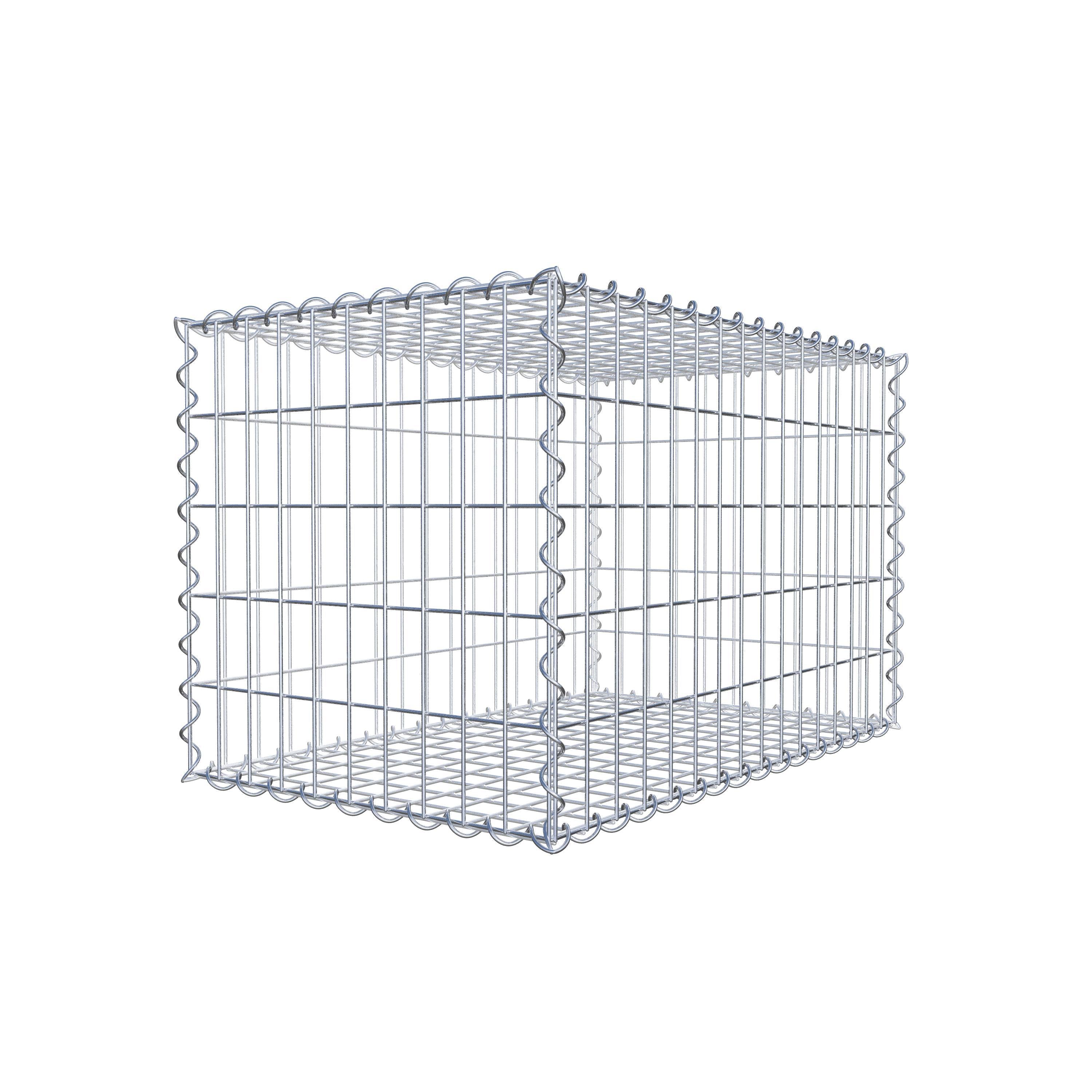 Gabion 80 cm x 50 cm x 50 cm (L x H x P), maille 5 cm x 10 cm, spirale