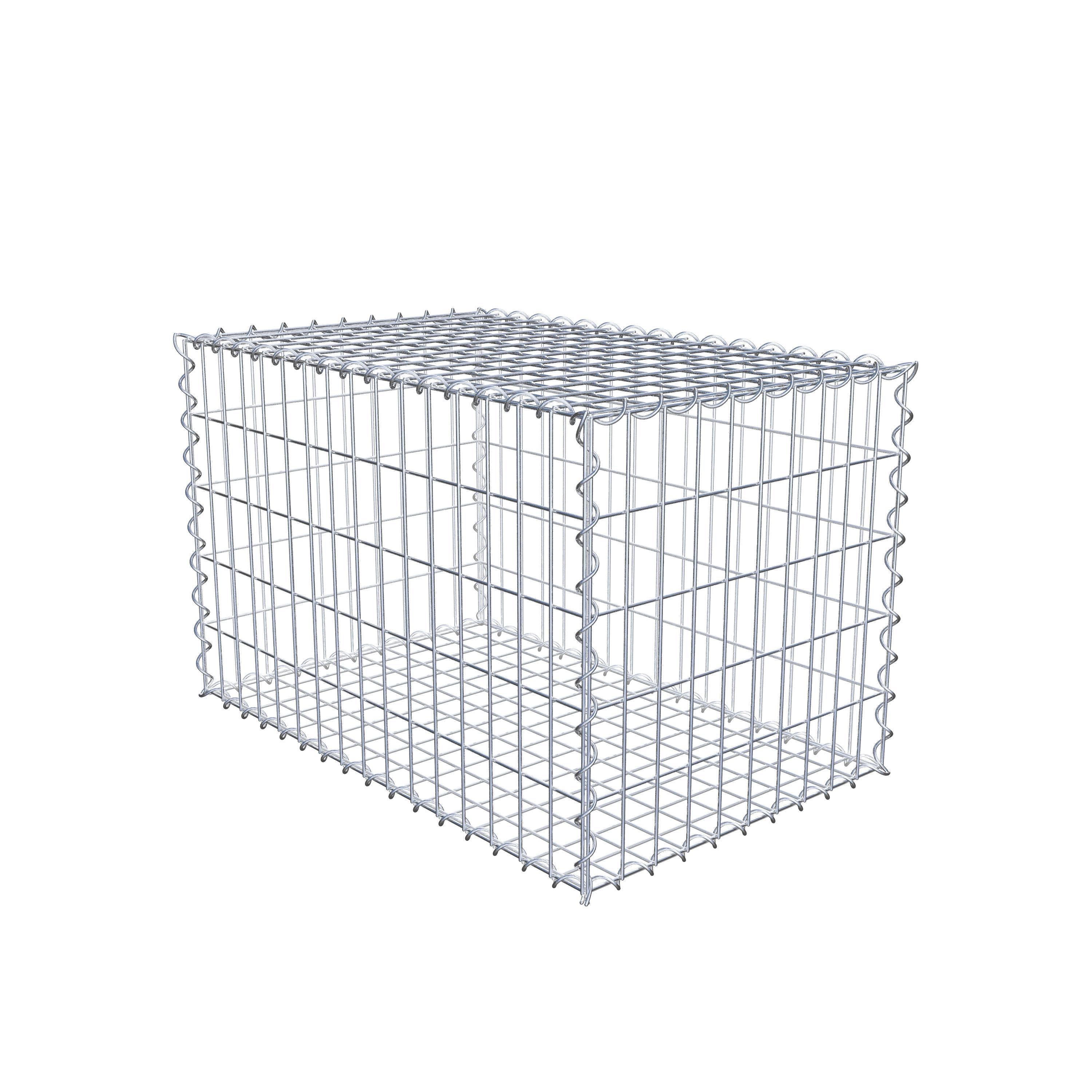 Gabion 80 cm x 50 cm x 50 cm (L x H x P), maille 5 cm x 10 cm, spirale