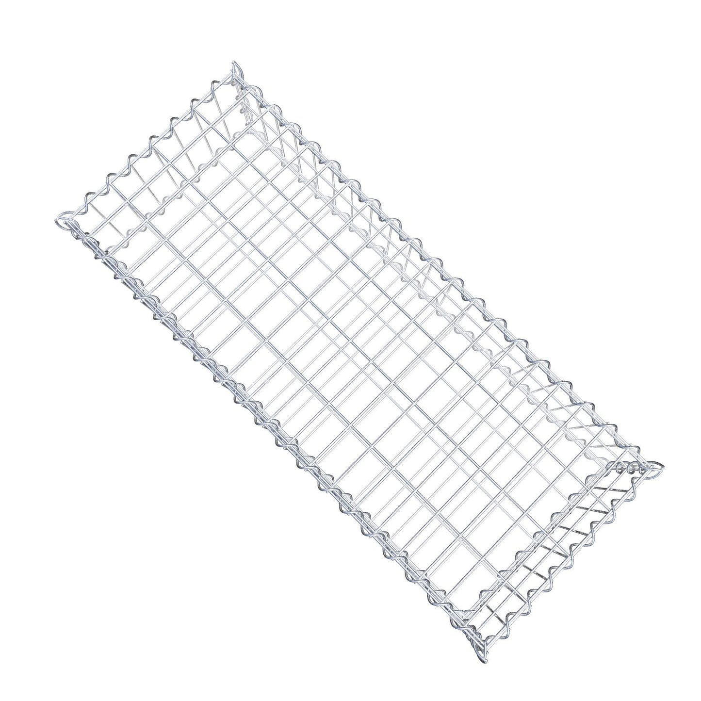 Gabbione 100 cm x 20 cm x 40 cm (L x H x P), maglia 5 cm x 10 cm, spirale