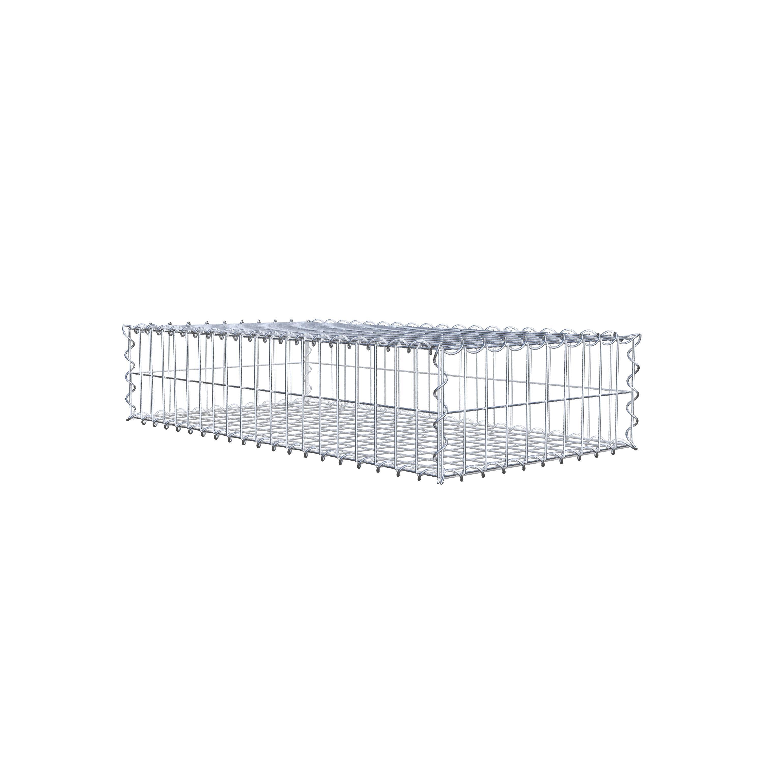 Gabion 100 cm x 20 cm x 50 cm (L x H x P), maille 5 cm x 10 cm, spirale