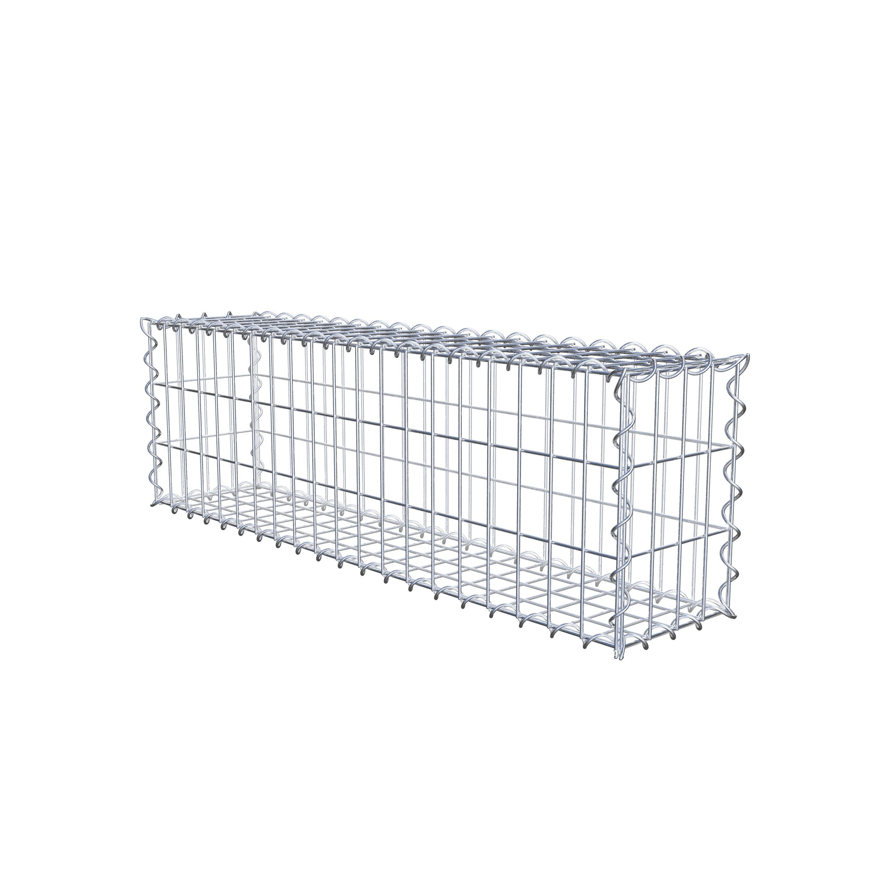 Gabion 100 cm x 30 cm x 20 cm (L x H x P), maille 5 cm x 10 cm, spirale