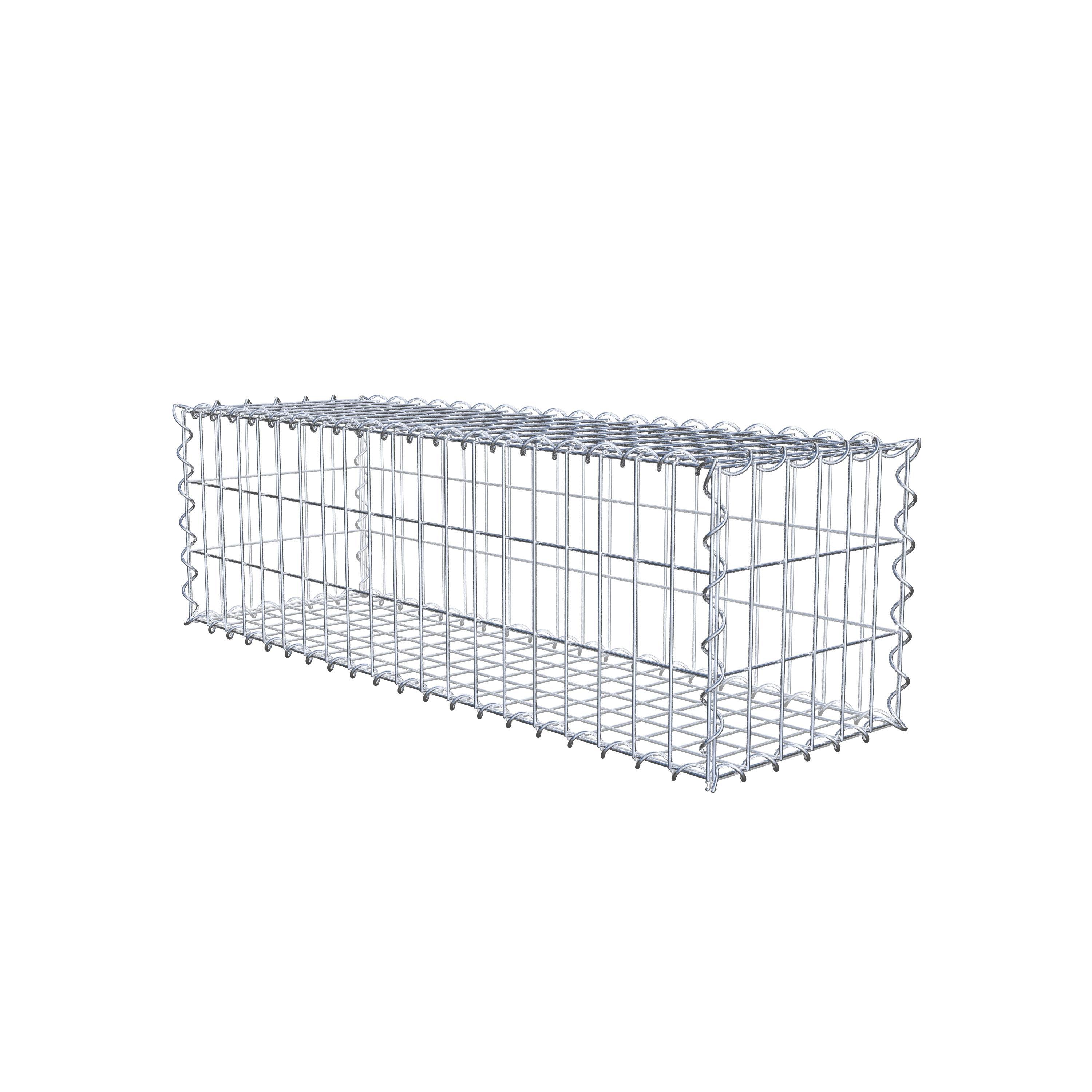 Gabion 100 cm x 30 cm x 30 cm (L x H x P), maille 5 cm x 10 cm, spirale