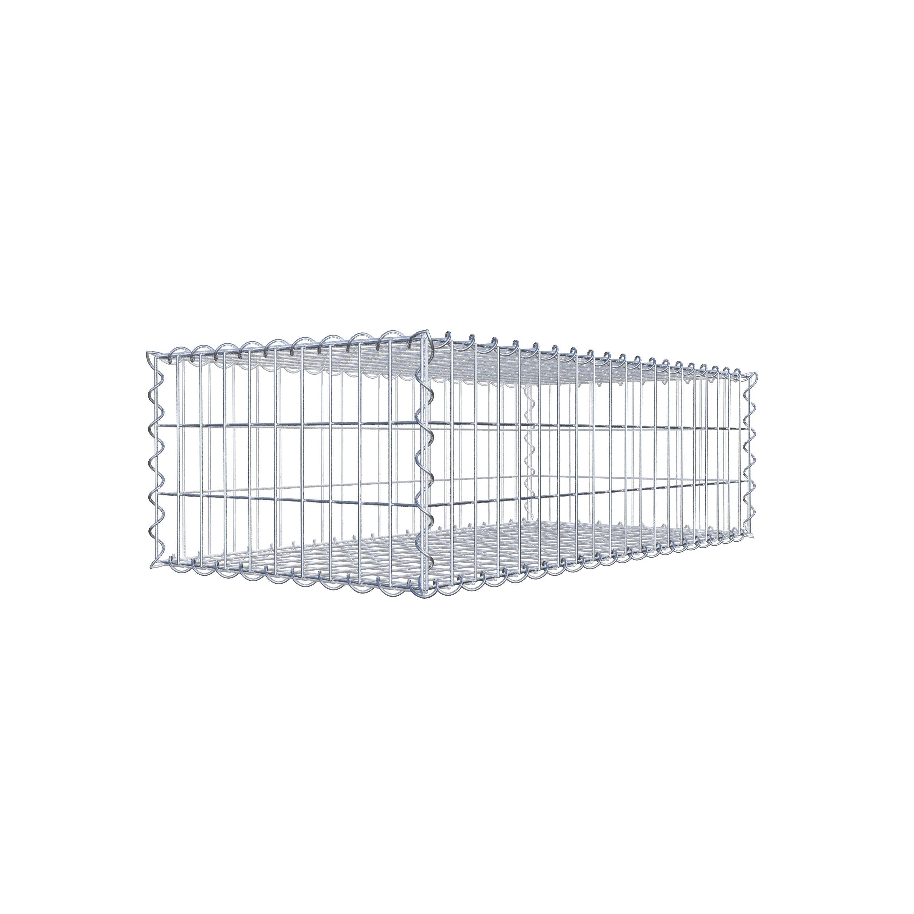 Gabion 100 cm x 30 cm x 50 cm (L x H x P), maille 5 cm x 10 cm, spirale