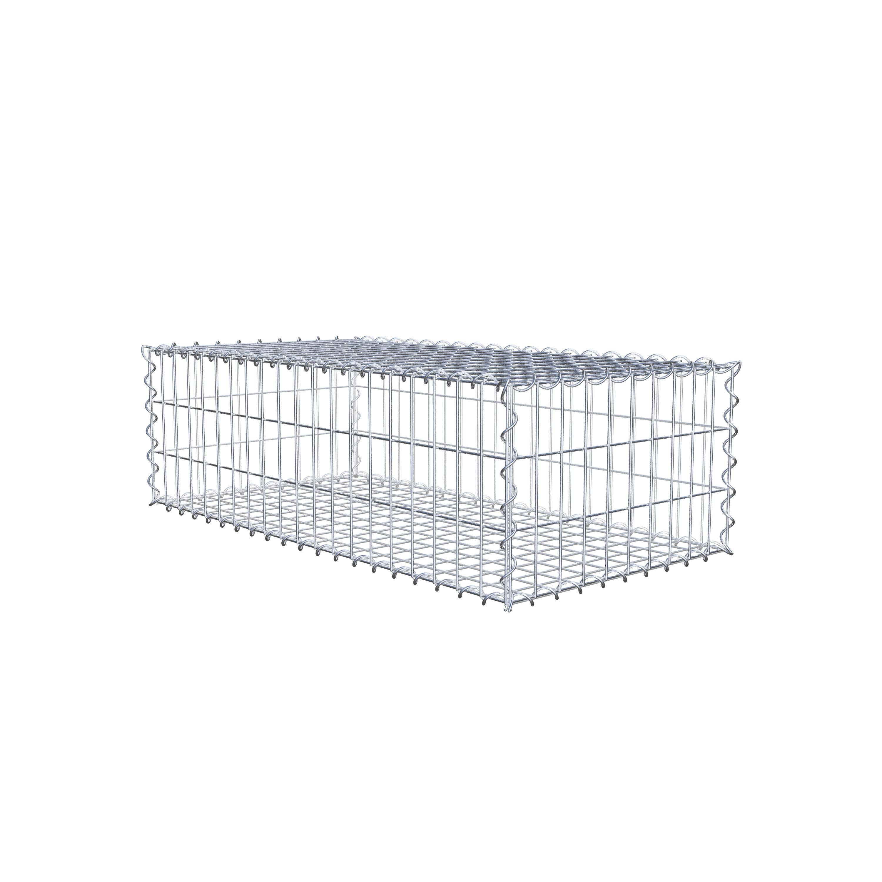 Gabion 100 cm x 30 cm x 50 cm (L x H x P), maille 5 cm x 10 cm, spirale