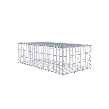 Gavión 100 cm x 30 cm x 50 cm (largo x alto x profundidad), tamaño de malla 5 cm x 10 cm, espiral