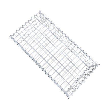 Gavión 100 cm x 30 cm x 50 cm (largo x alto x profundidad), tamaño de malla 5 cm x 10 cm, espiral