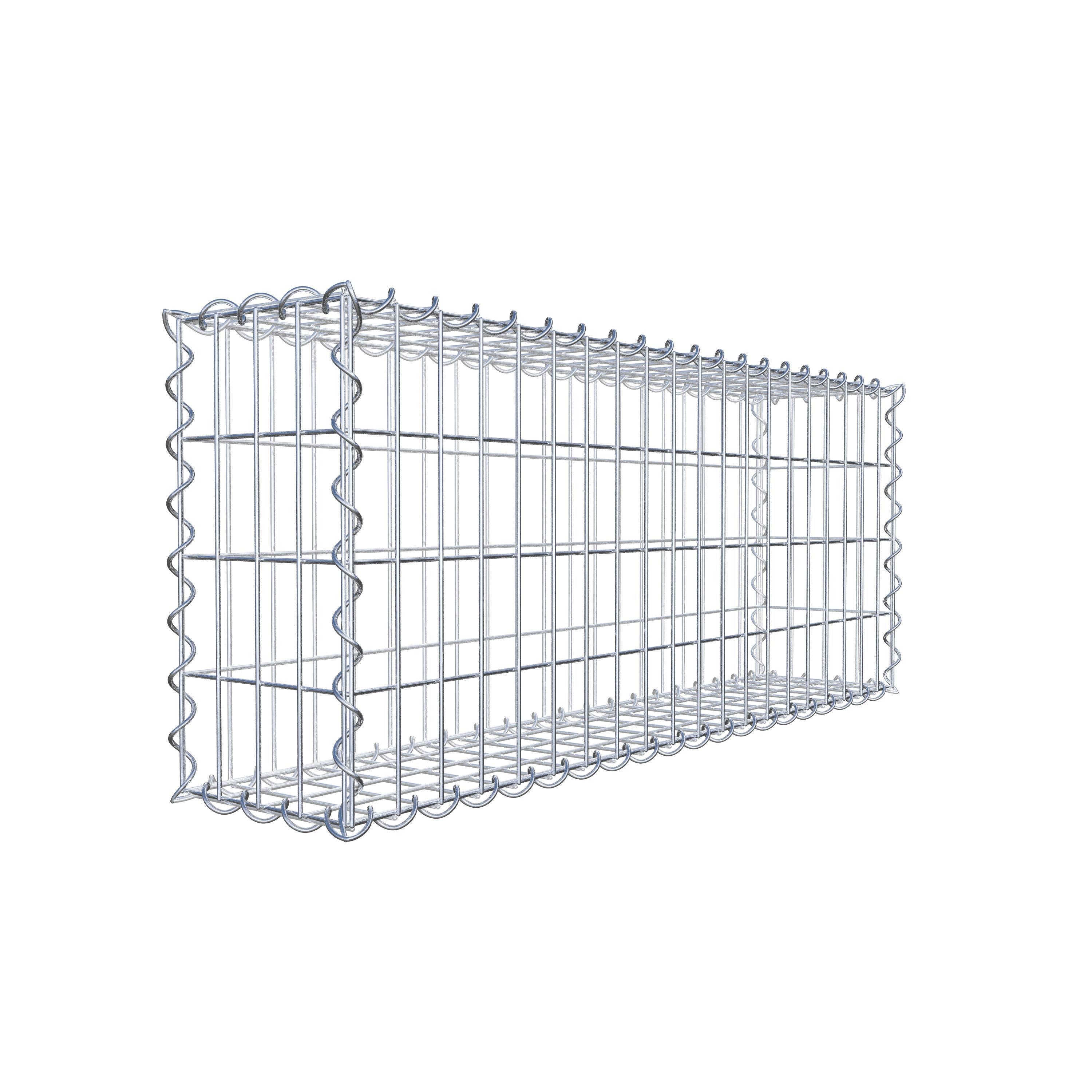 Gabion 100 cm x 40 cm x 20 cm (L x H x P), maille 5 cm x 10 cm, spirale