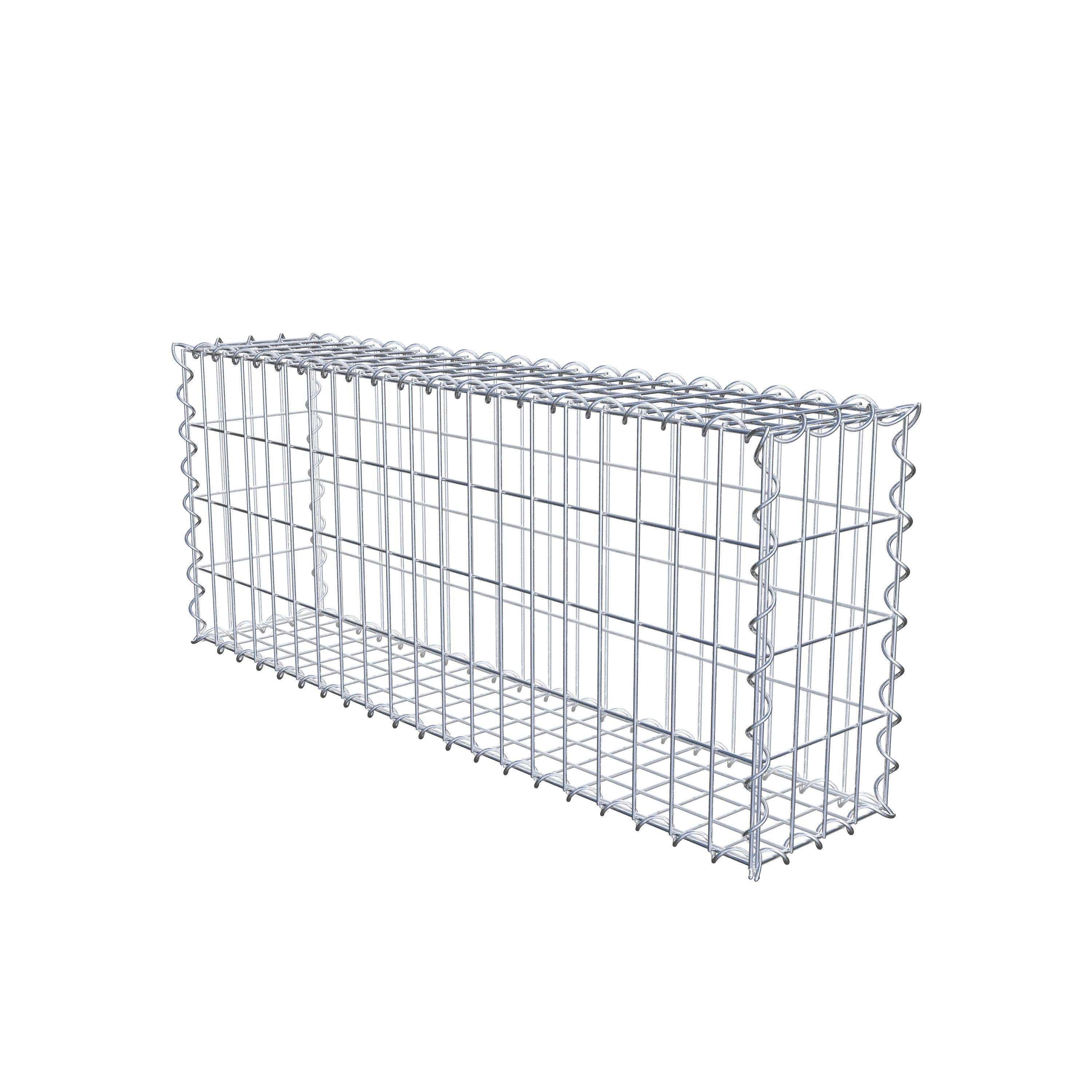 Gabion 100 cm x 40 cm x 20 cm (L x H x P), maille 5 cm x 10 cm, spirale