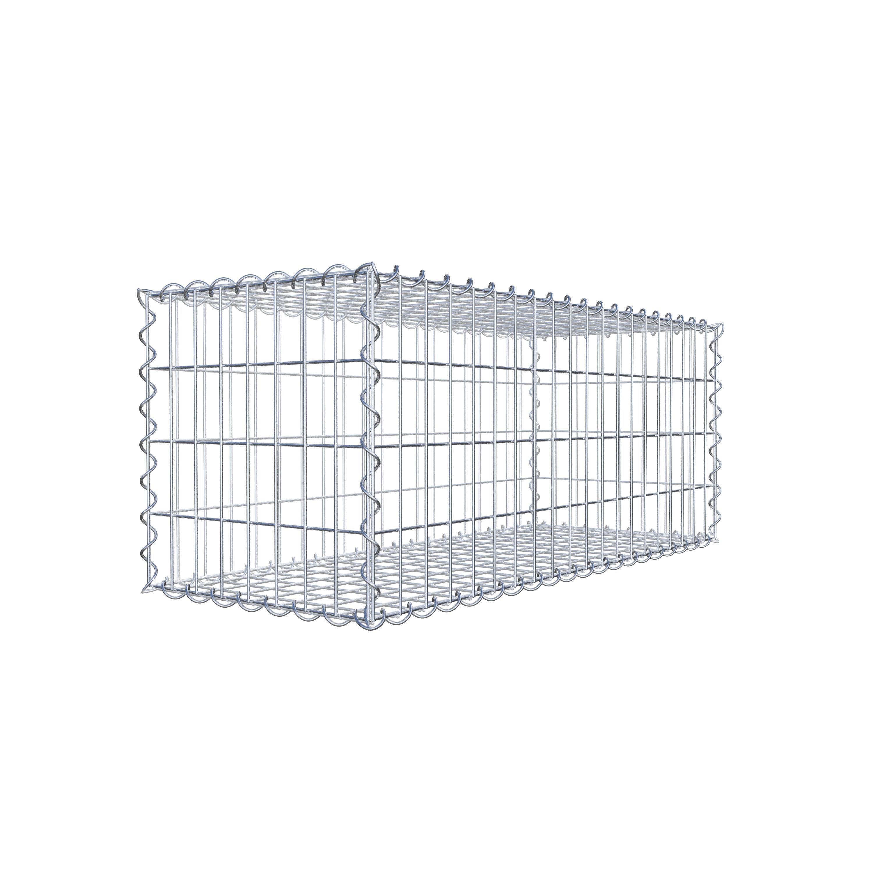 Gabion 100 cm x 40 cm x 40 cm (L x H x P), maille 5 cm x 10 cm, spirale