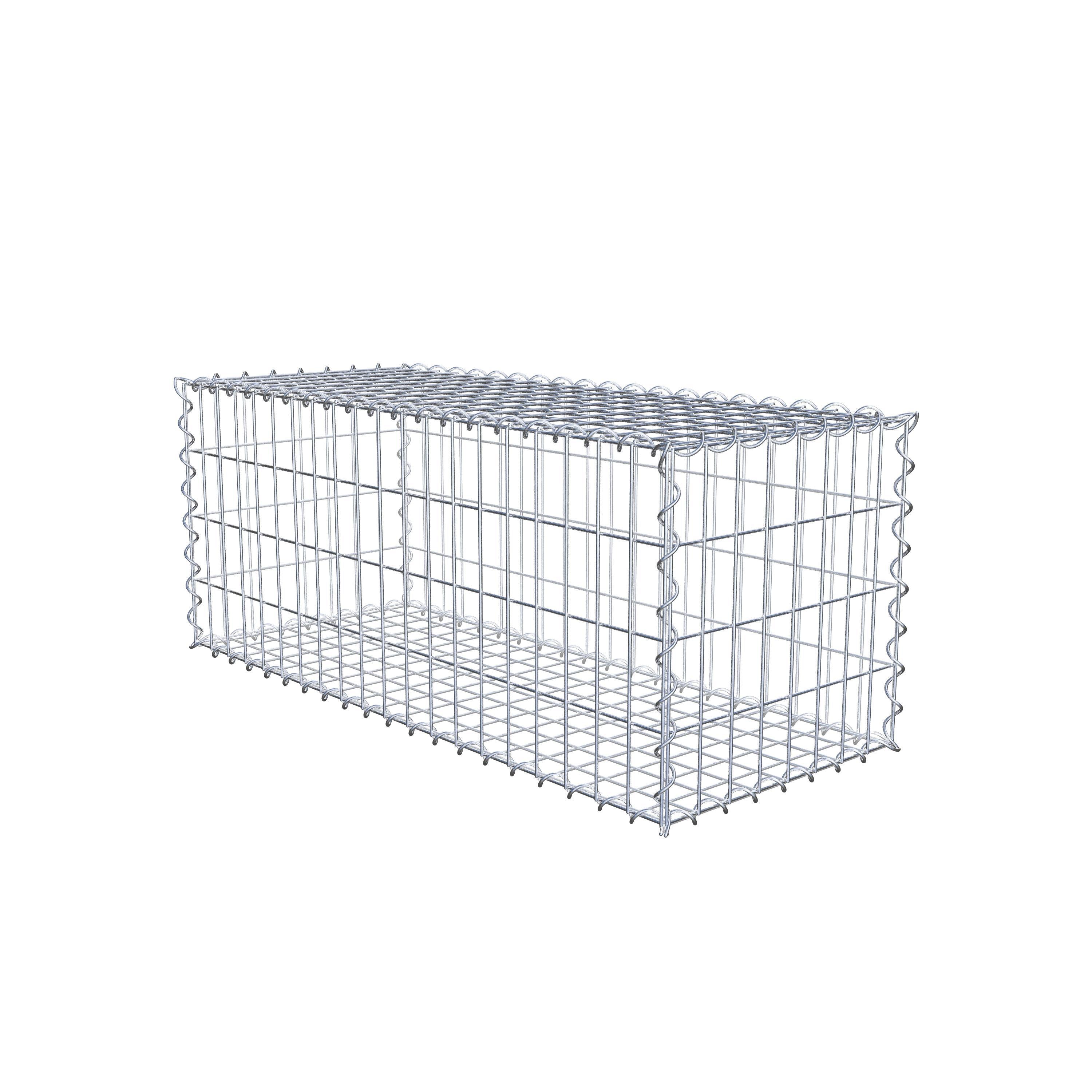 Gabion 100 cm x 40 cm x 40 cm (L x H x P), maille 5 cm x 10 cm, spirale