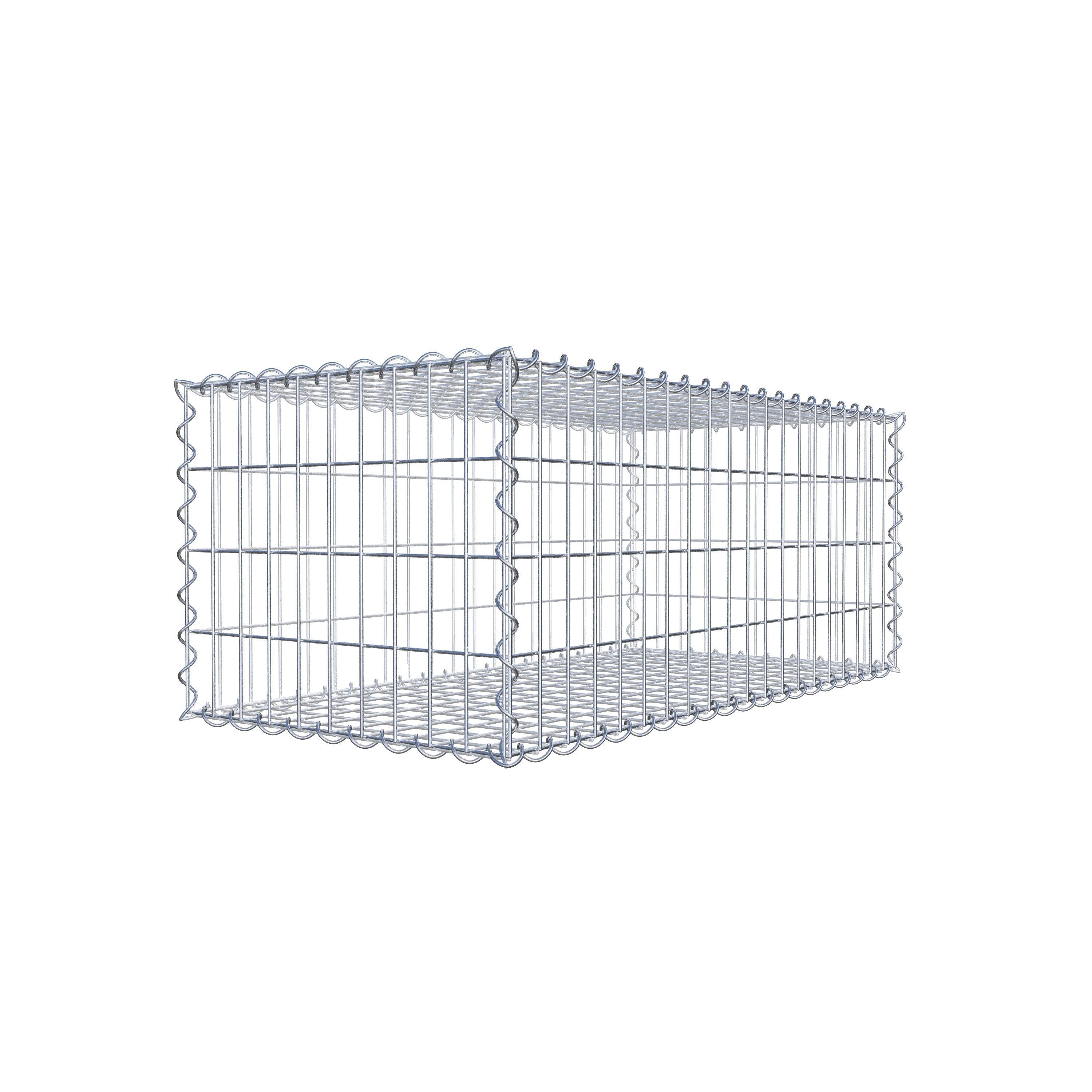 Gabion 100 cm x 40 cm x 50 cm (L x H x P), maille 5 cm x 10 cm, spirale