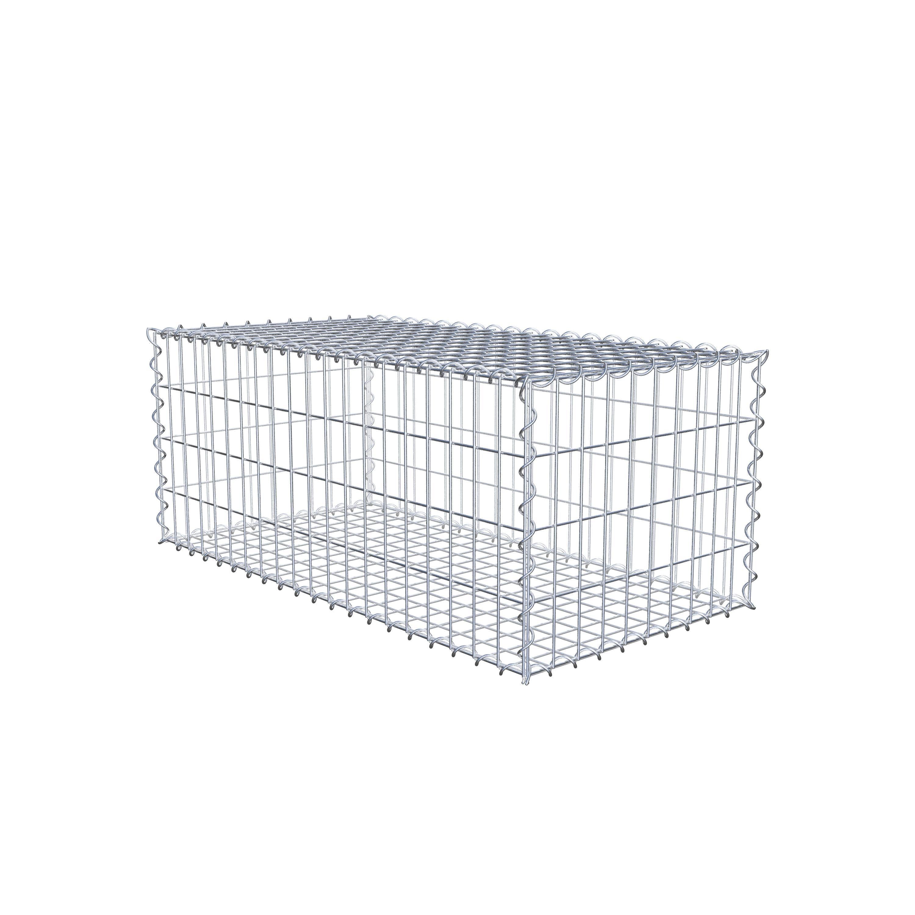 Gabion 100 cm x 40 cm x 50 cm (L x H x P), maille 5 cm x 10 cm, spirale