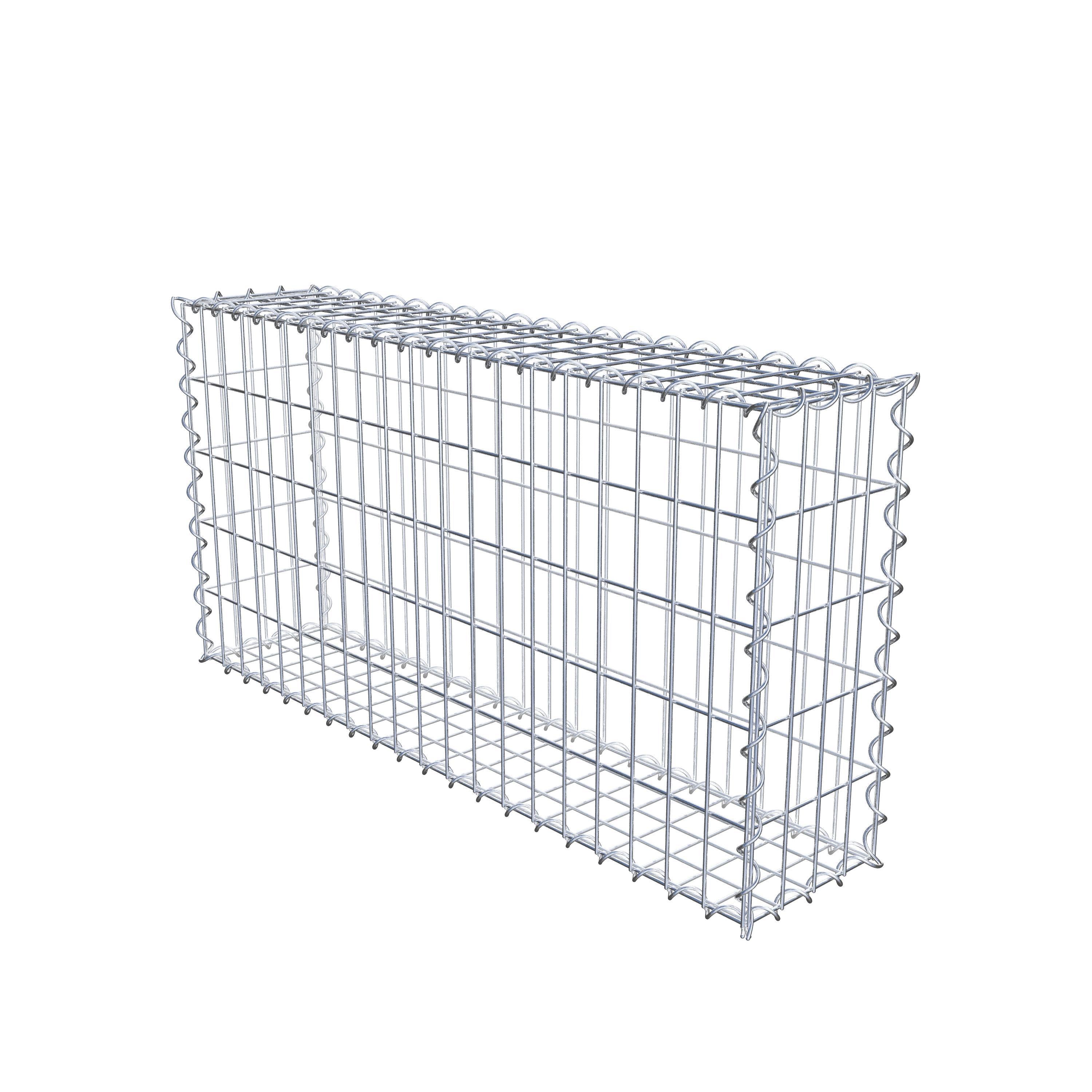 Gabion 100 cm x 50 cm x 20 cm (L x H x P), maille 5 cm x 10 cm, spirale