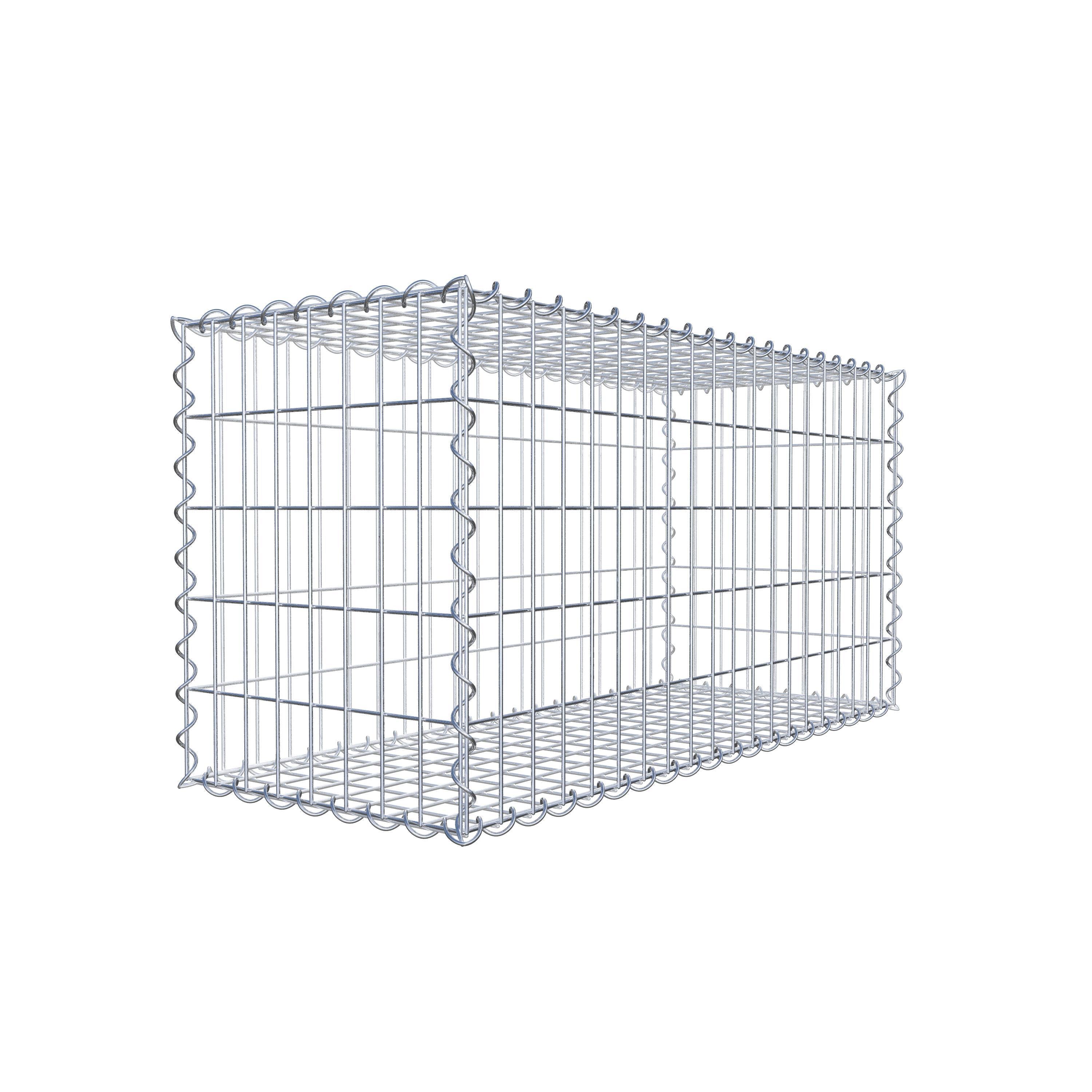 Gabion 100 cm x 50 cm x 40 cm (L x H x P), maille 5 cm x 10 cm, spirale