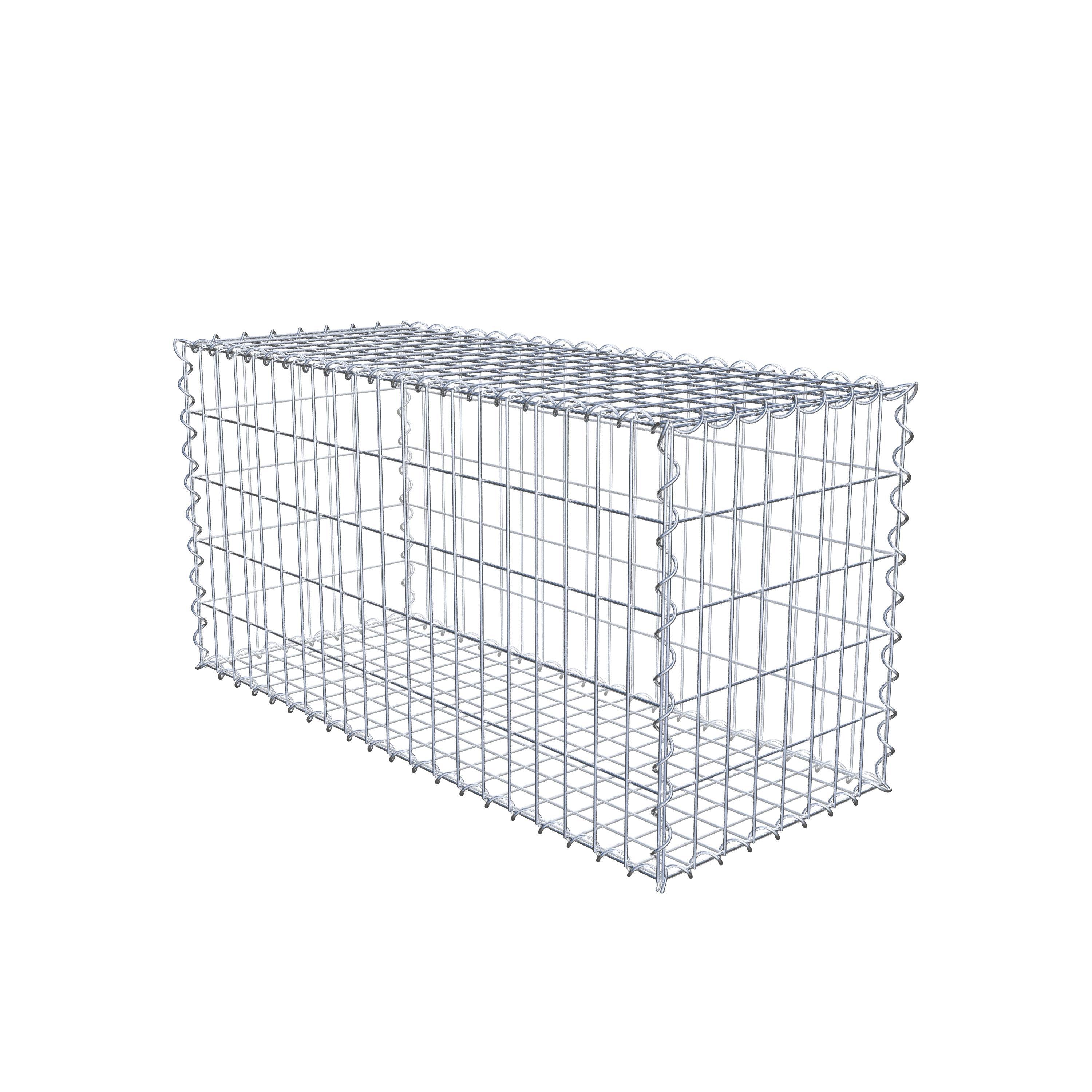 Gabion 100 cm x 50 cm x 40 cm (L x H x P), maille 5 cm x 10 cm, spirale