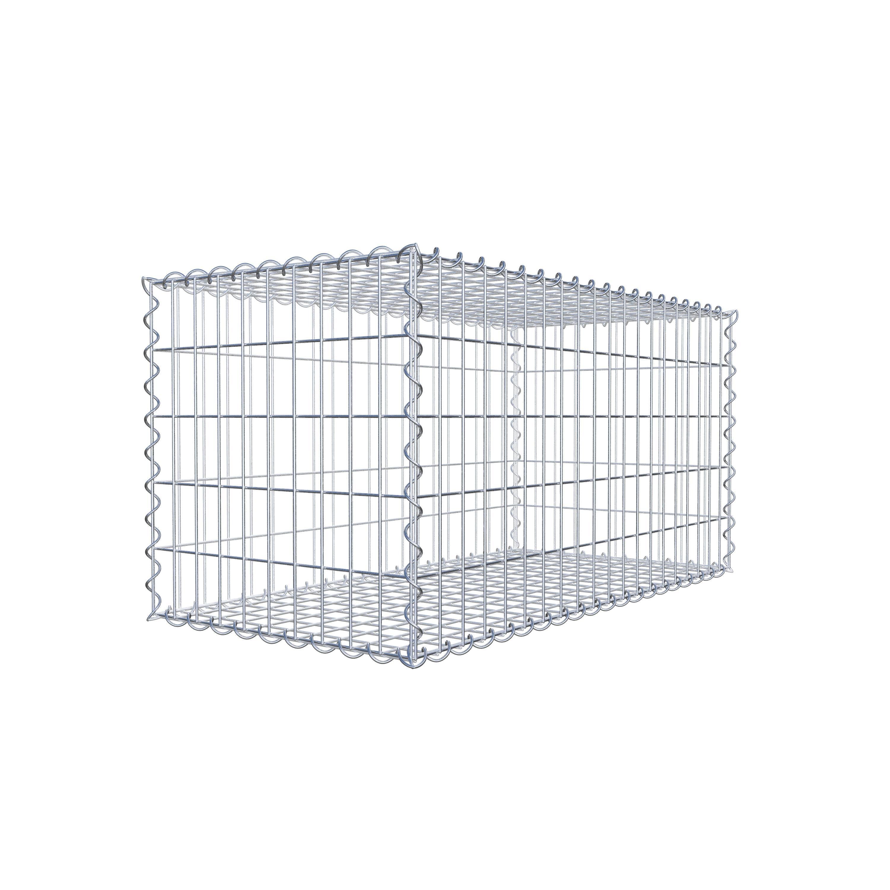 Gabion 100 cm x 50 cm x 50 cm (L x H x P), maille 5 cm x 10 cm, spirale