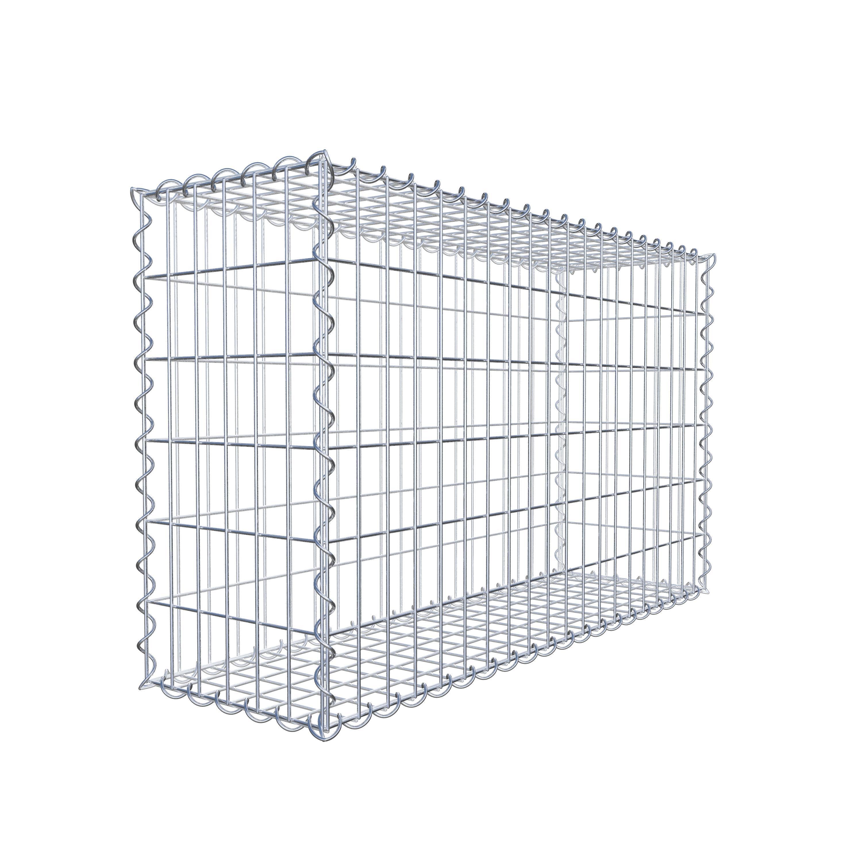 Gabion 100 cm x 60 cm x 30 cm (L x H x P), maille 5 cm x 10 cm, spirale