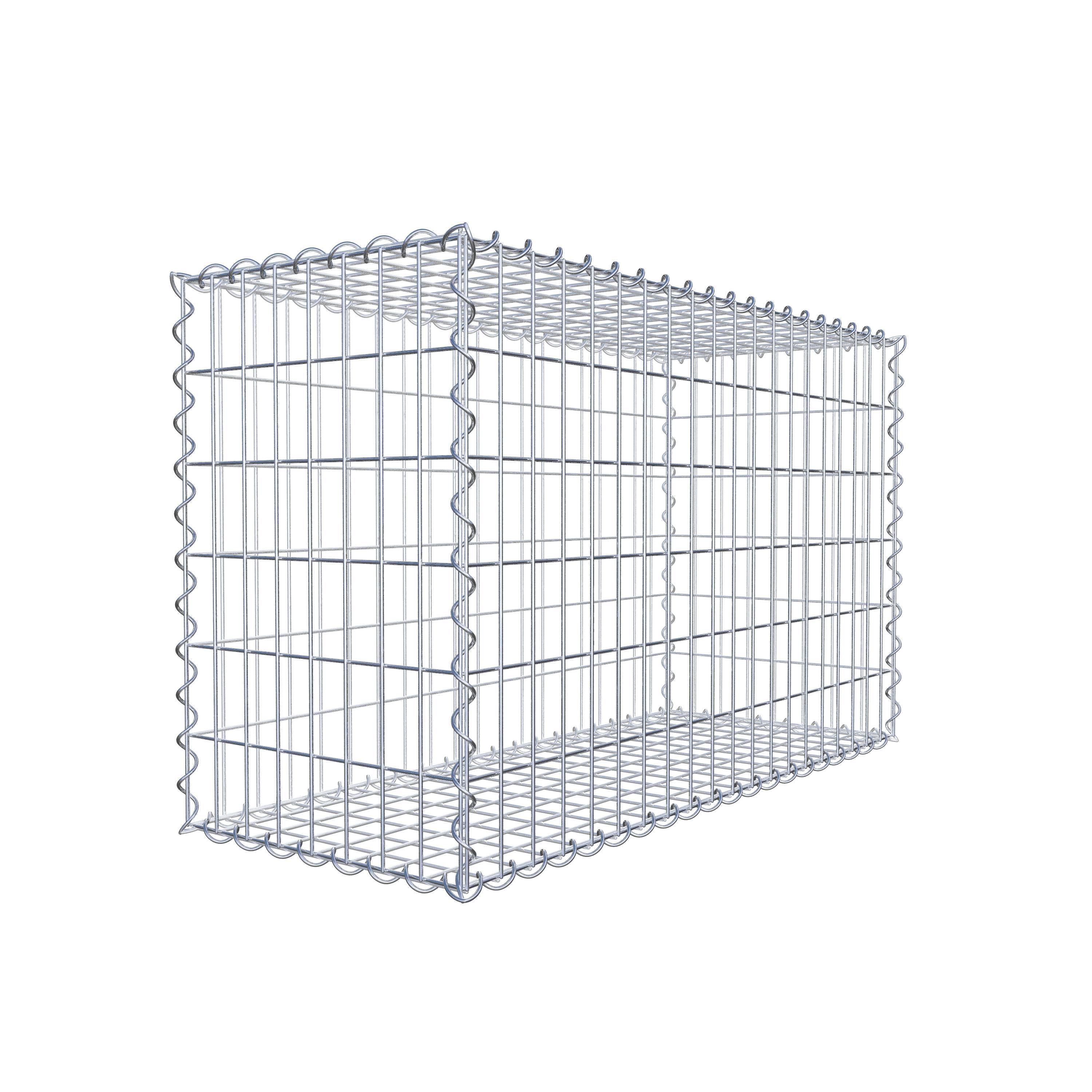 Gabion 100 cm x 60 cm x 40 cm (L x H x P), maille 5 cm x 10 cm, spirale