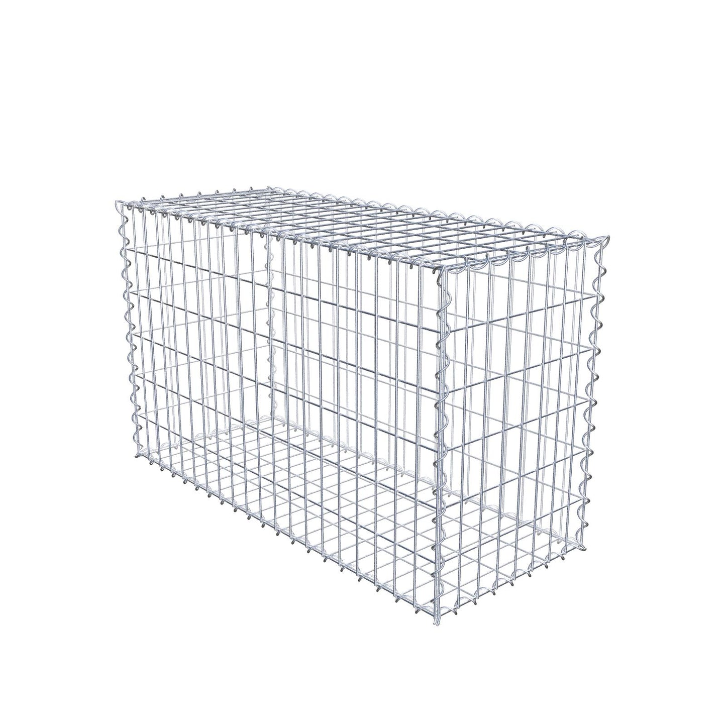 Gabion 100 cm x 60 cm x 40 cm (L x H x P), mailles 5 cm x 10 cm, spirale