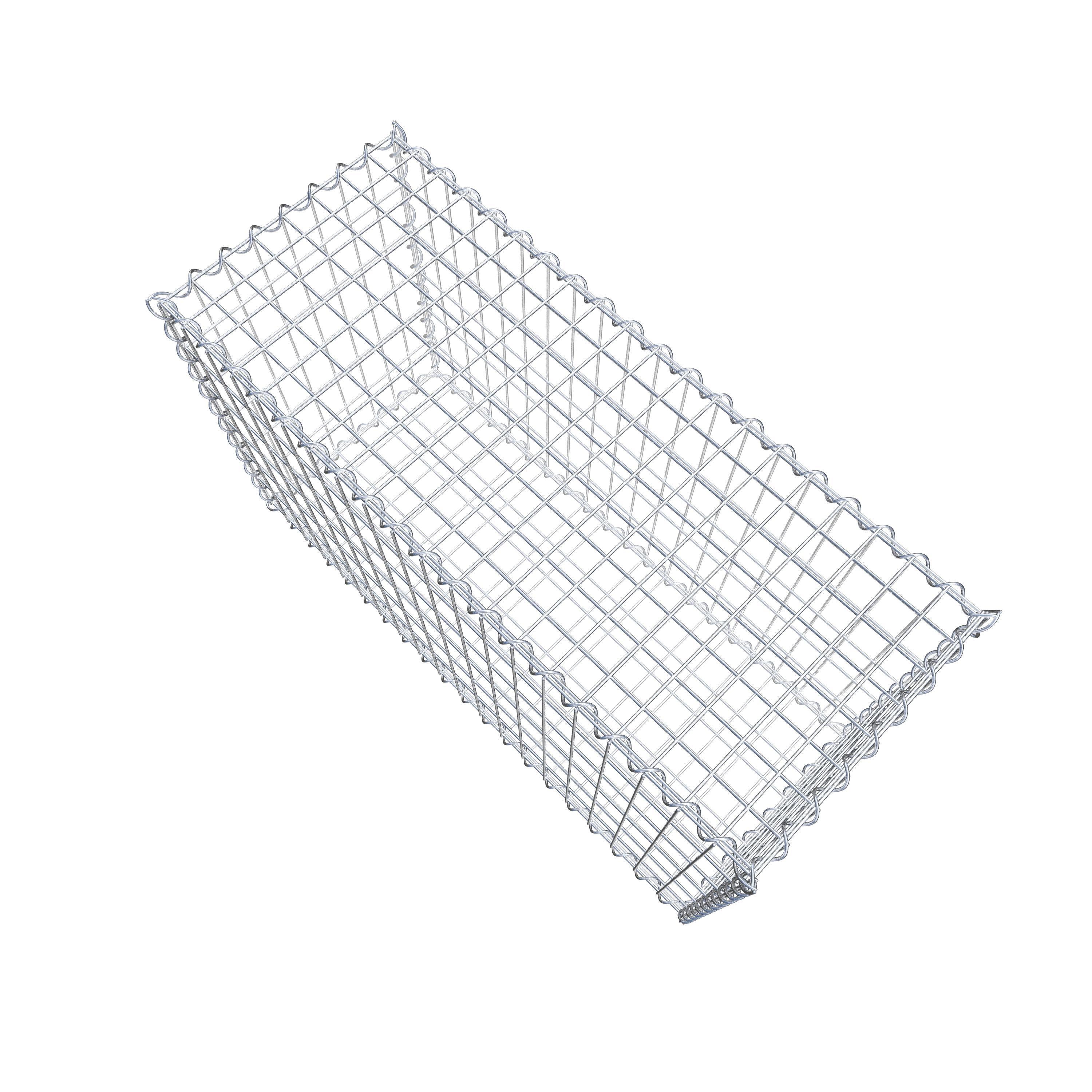 Gabion 100 cm x 60 cm x 40 cm (L x H x P), maille 5 cm x 10 cm, spirale