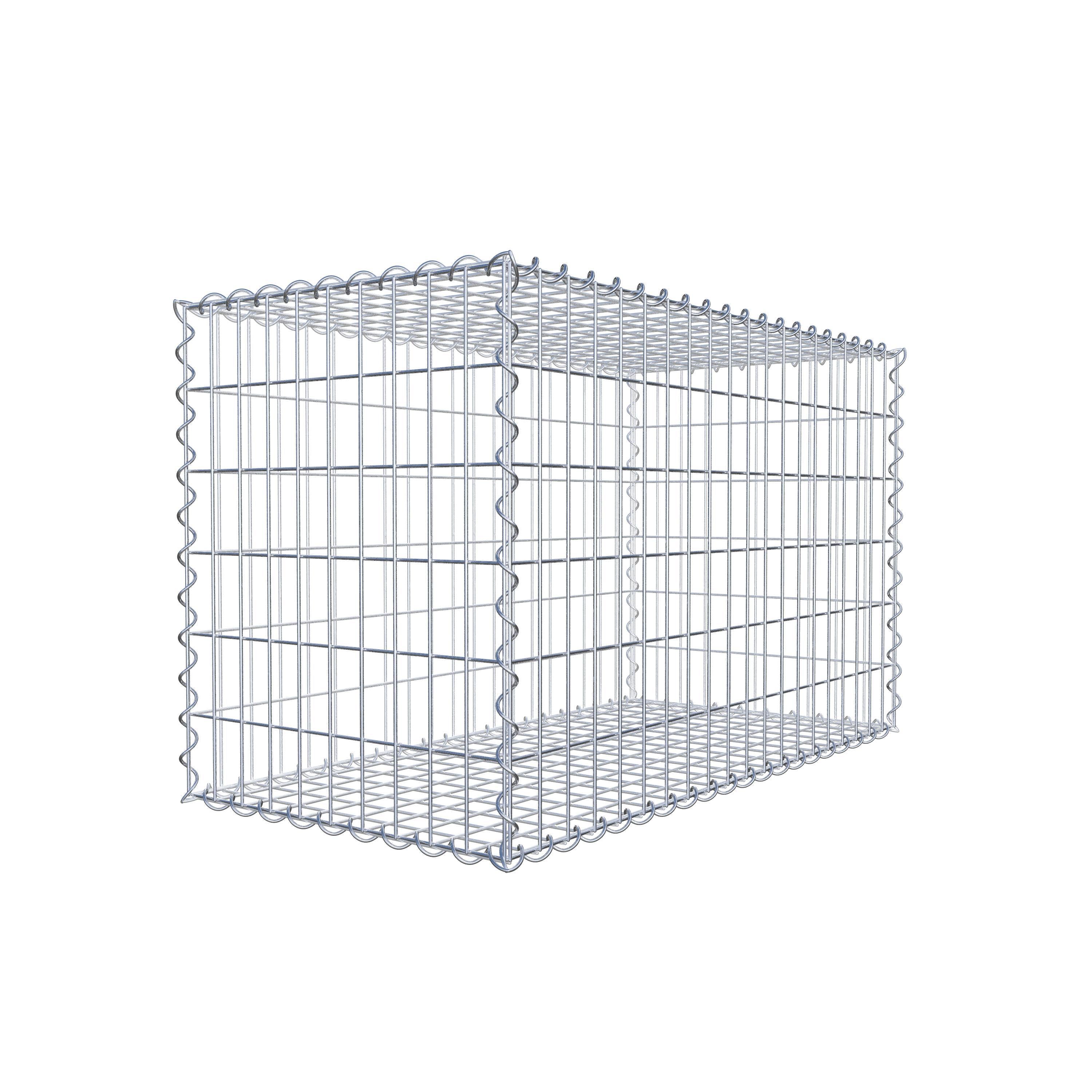 Gabion 100 cm x 60 cm x 50 cm (L x H x P), maille 5 cm x 10 cm, spirale