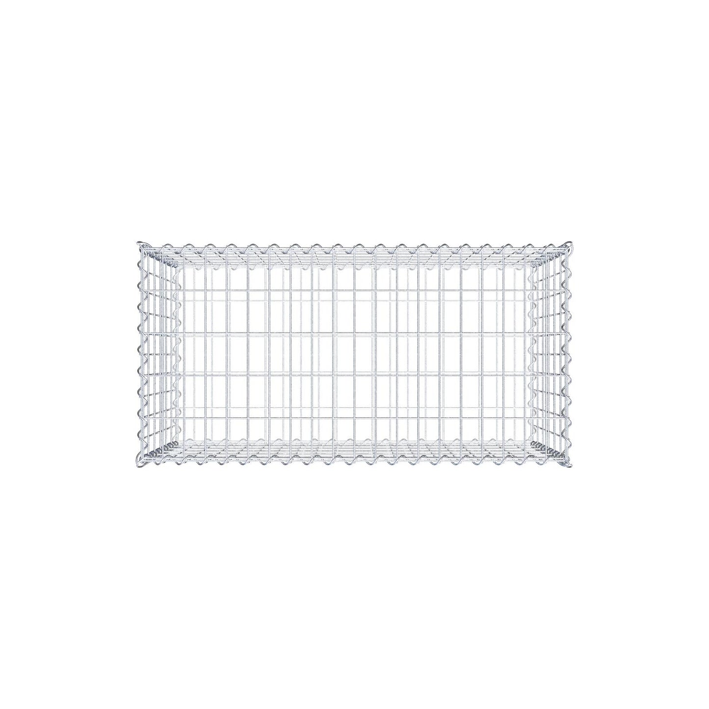 Gabion 100 cm x 60 cm x 50 cm (L x H x D), maskestørrelse 5 cm x 10 cm, spiral