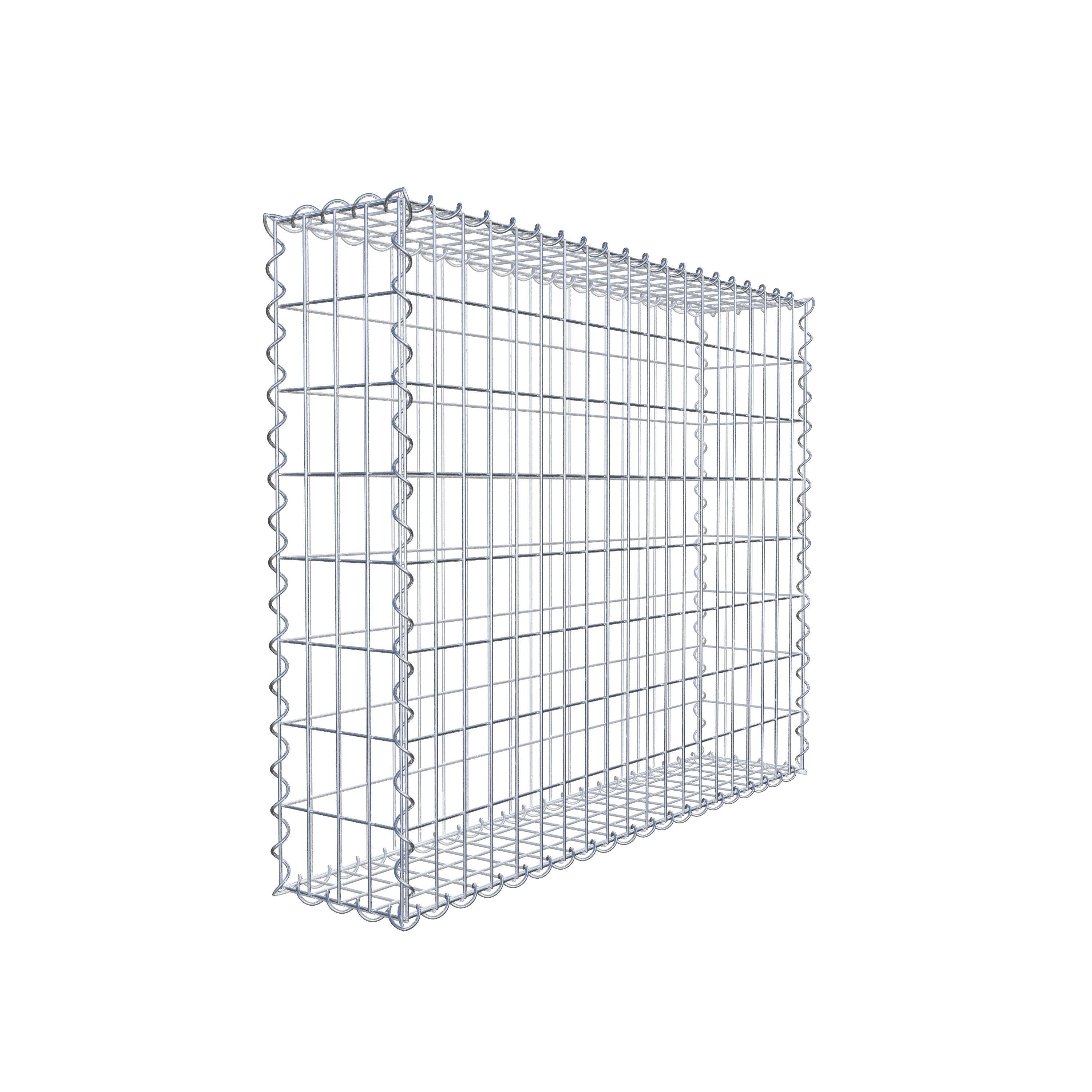 Gabion 100 cm x 80 cm x 20 cm (L x H x P), maille 5 cm x 10 cm, spirale