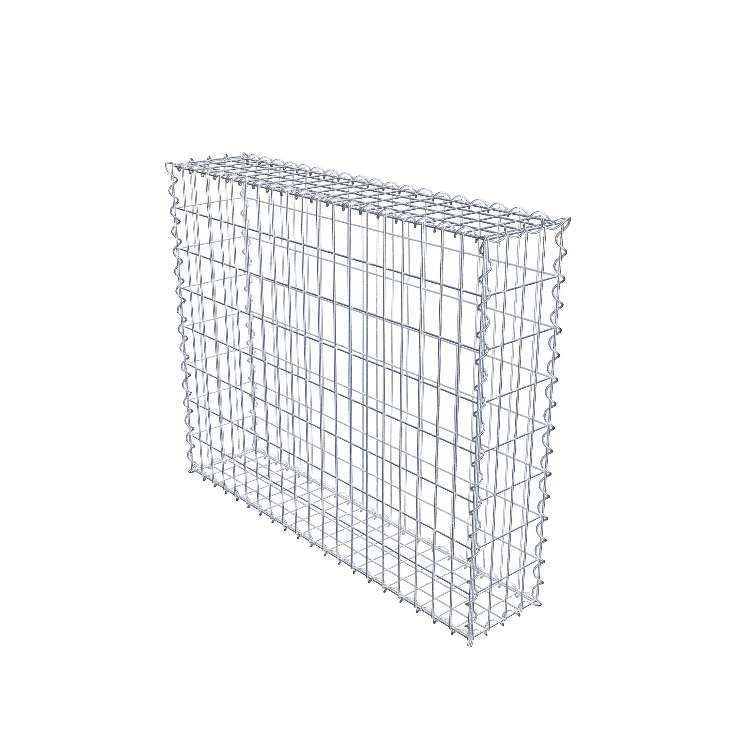 Gabion 100 cm x 80 cm x 20 cm (L x H x P), maille 5 cm x 10 cm, spirale