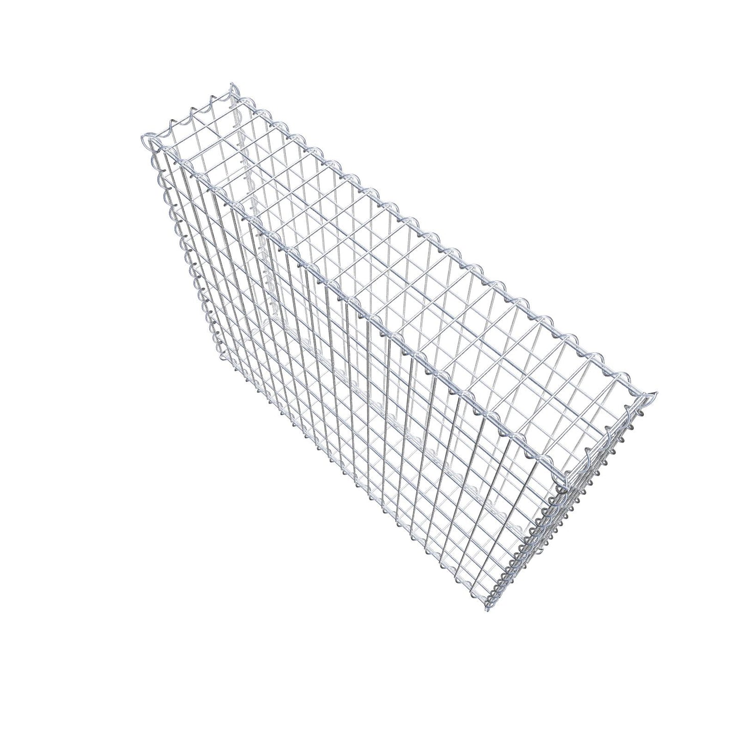 Gabion 100 cm x 80 cm x 20 cm (L x H x P), mailles 5 cm x 10 cm, spirale