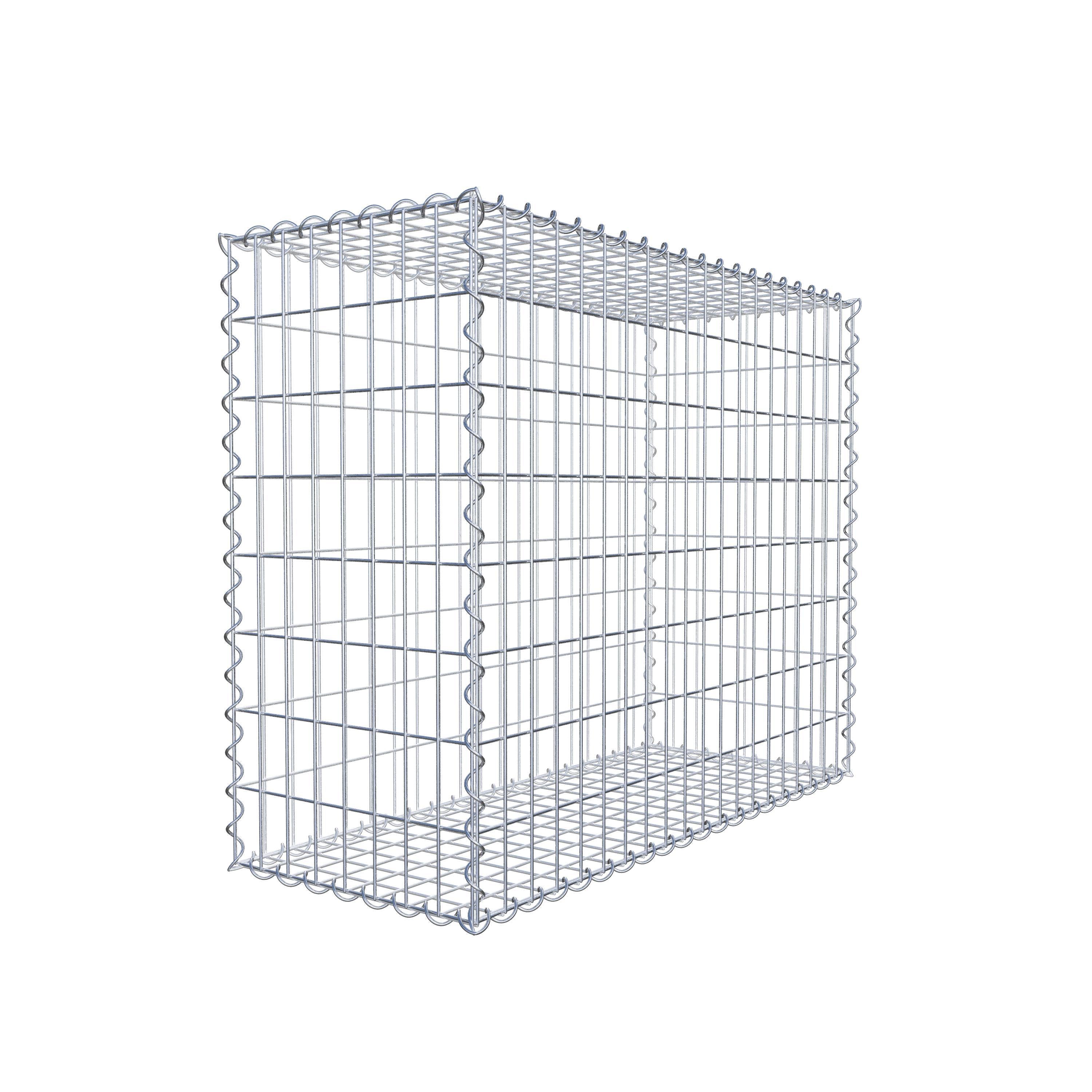 Gabion 100 cm x 80 cm x 40 cm (L x H x P), maille 5 cm x 10 cm, spirale