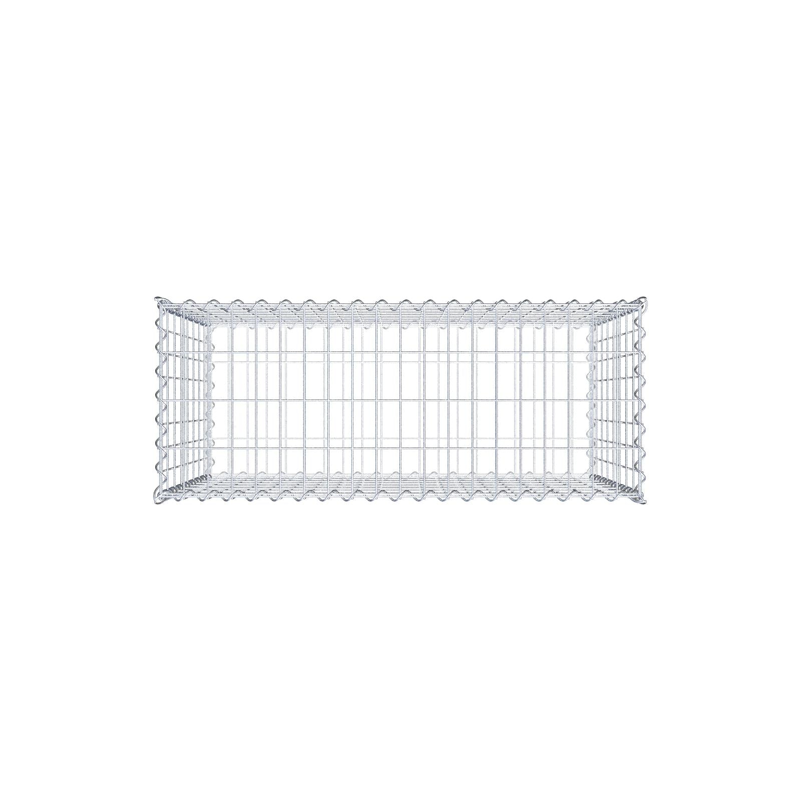 Gabione 100 cm x 80 cm x 40 cm (L x H x T), Maschenweite 5 cm x 10 cm, Spirale